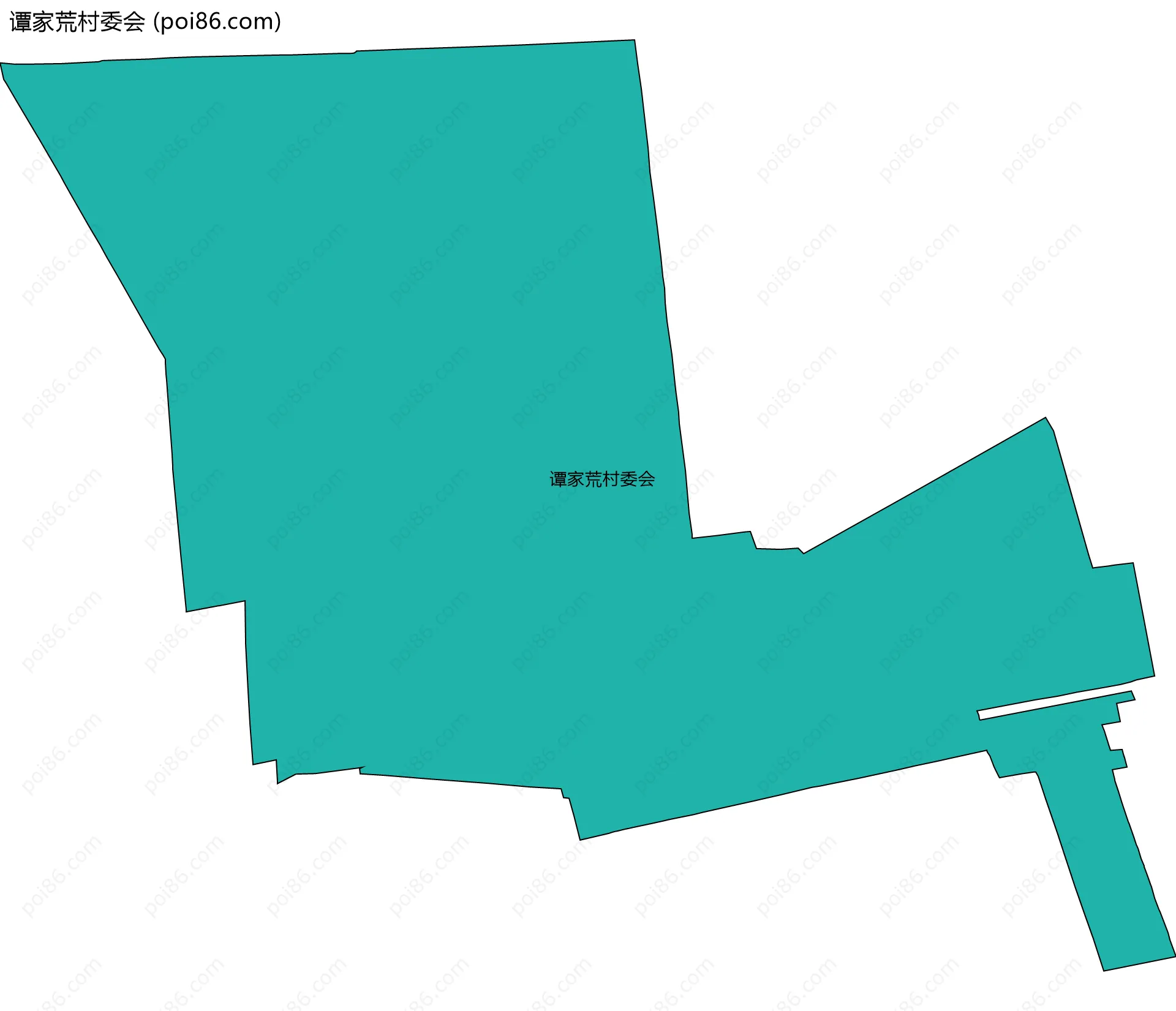谭家荒村委会边界地图
