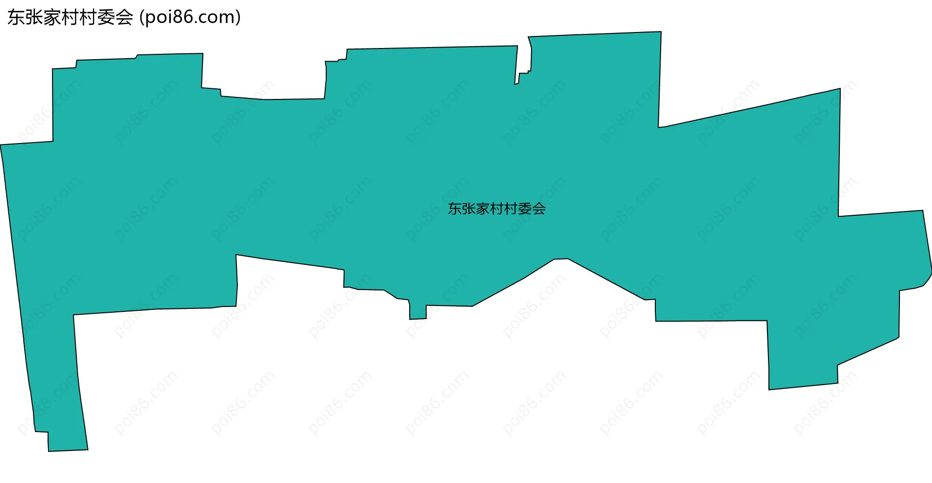 东张家村村委会边界地图