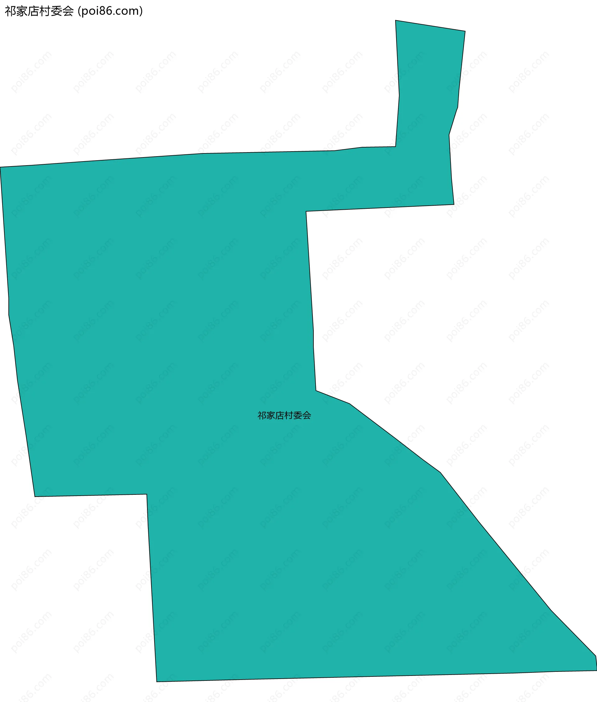 祁家店村委会边界地图