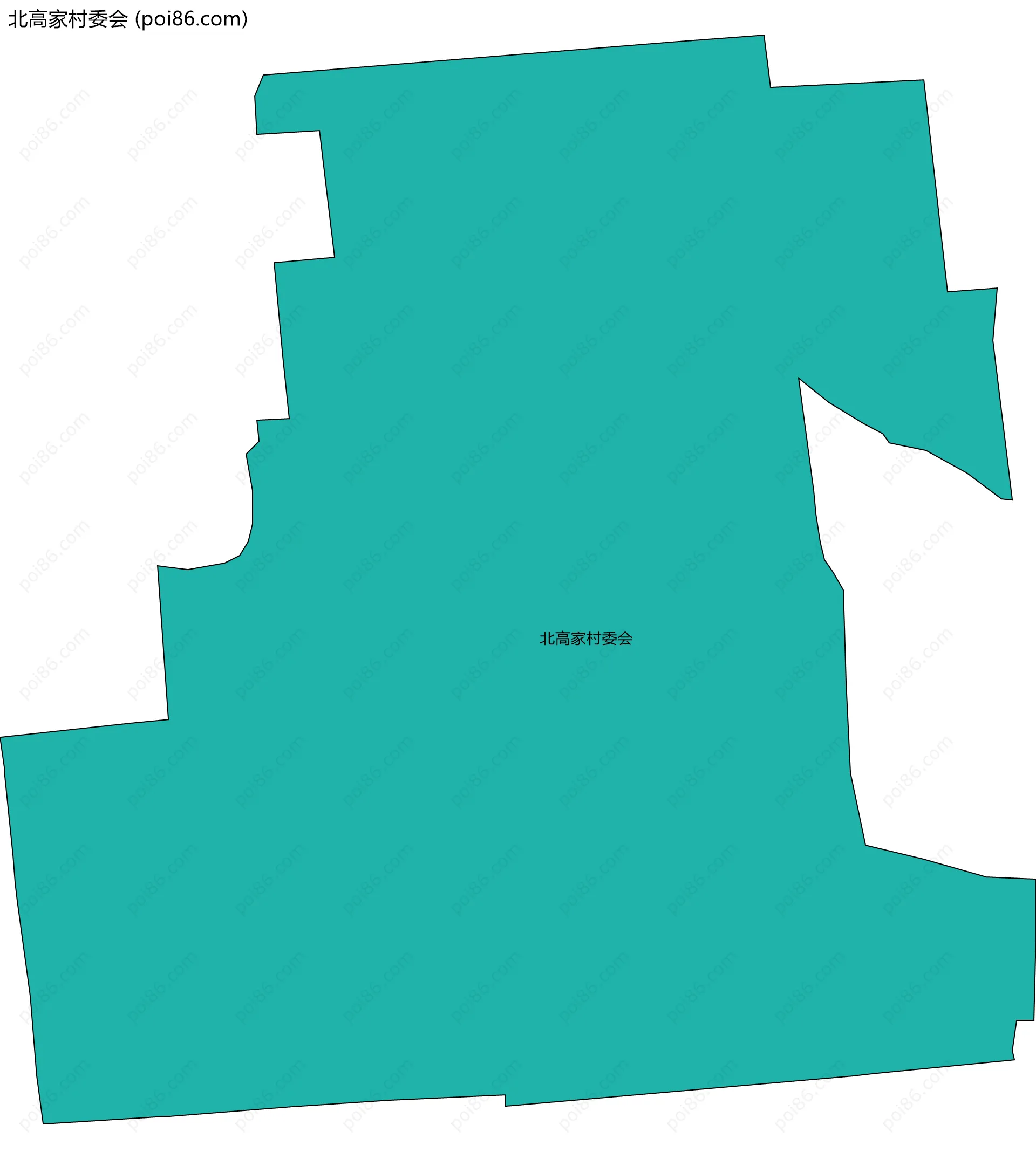 北高家村委会边界地图