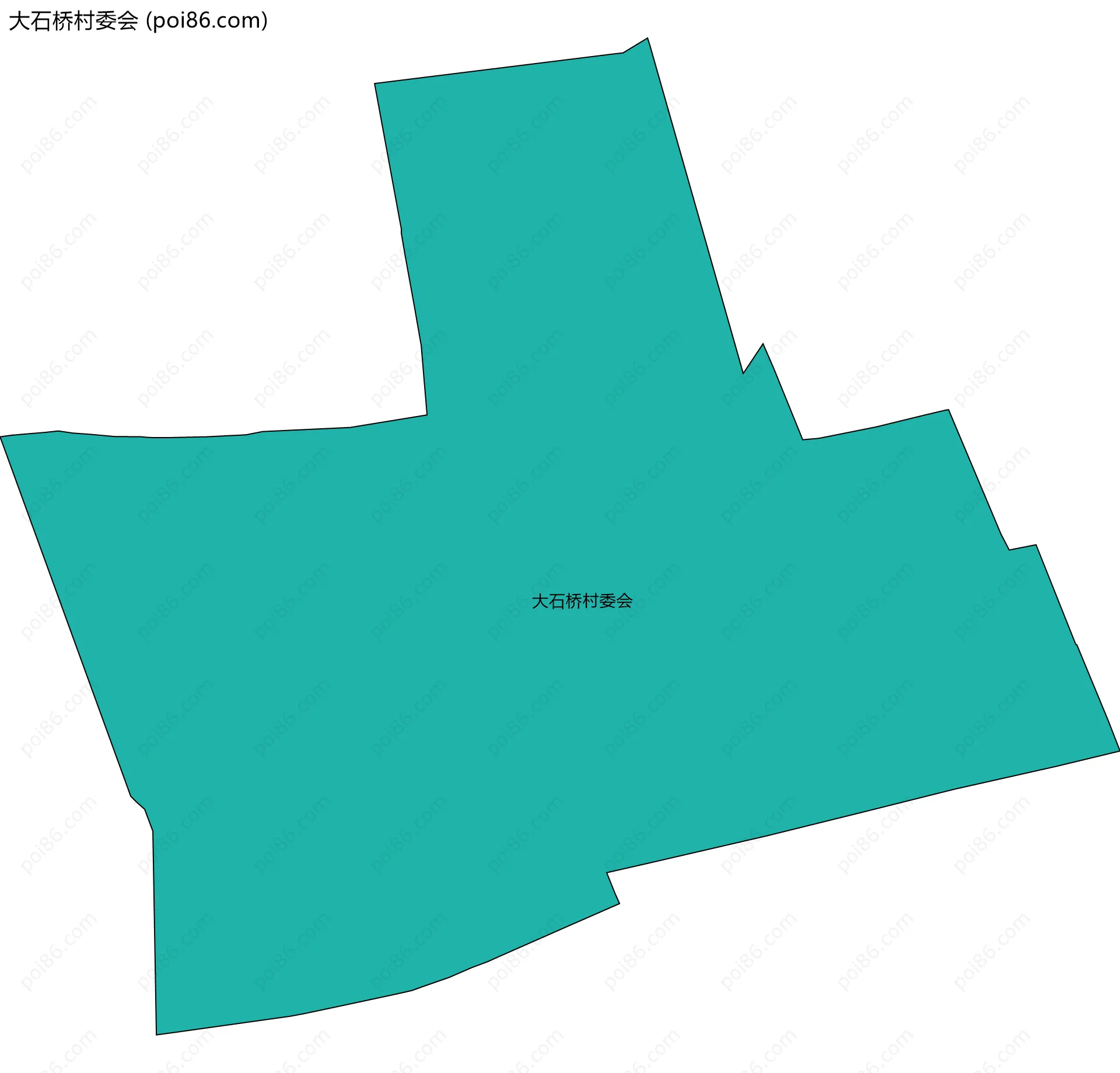 大石桥村委会边界地图