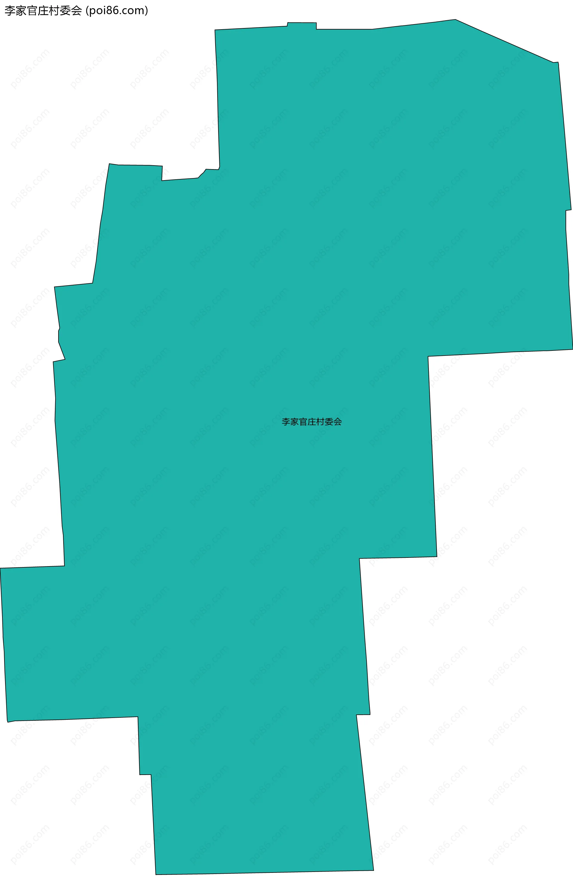 李家官庄村委会边界地图