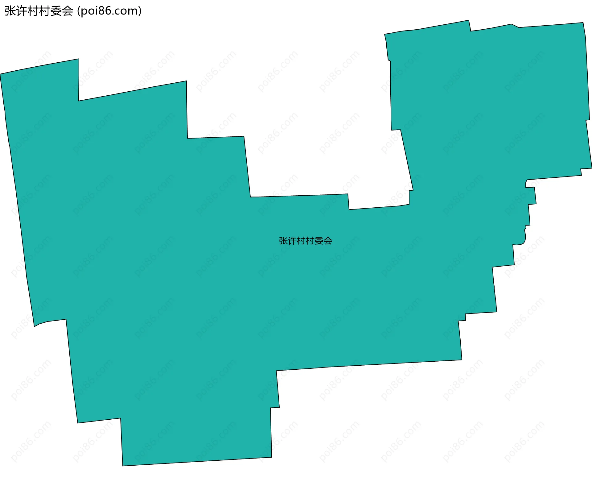 张许村村委会边界地图