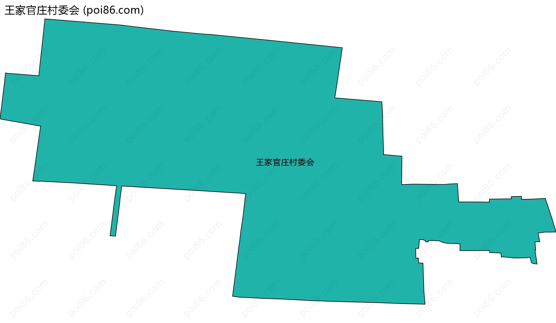 王家官庄村委会边界地图