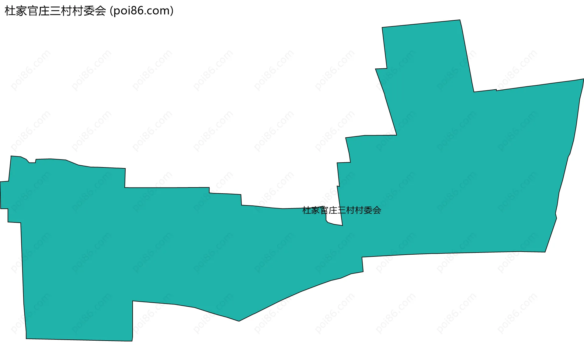 杜家官庄三村村委会边界地图