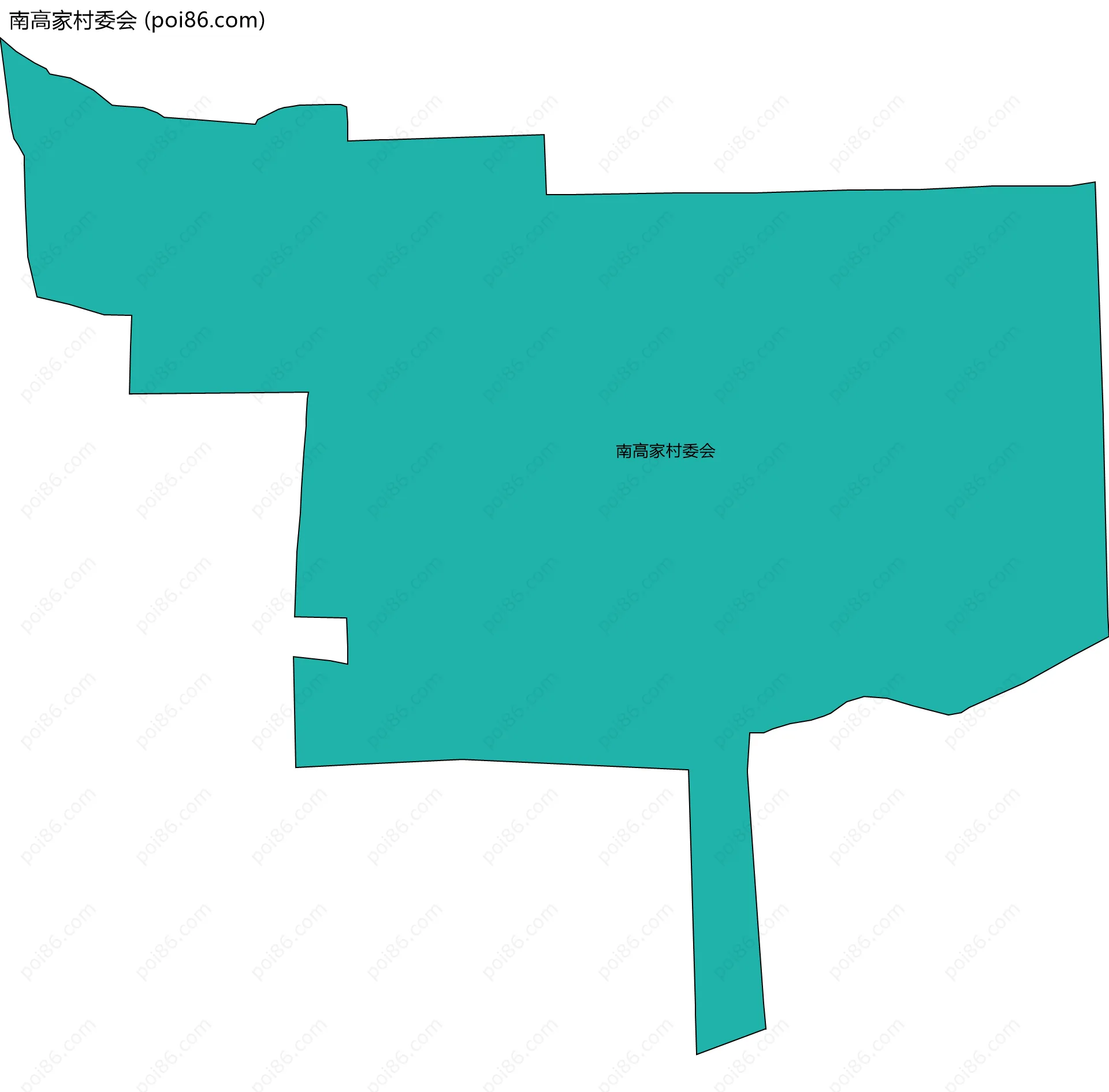 南高家村委会边界地图