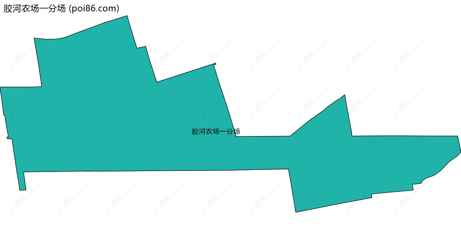胶河农场一分场边界地图