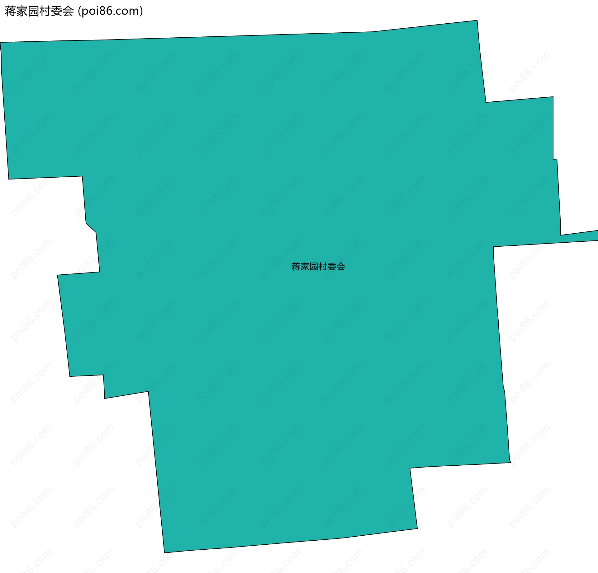 蒋家园村委会边界地图