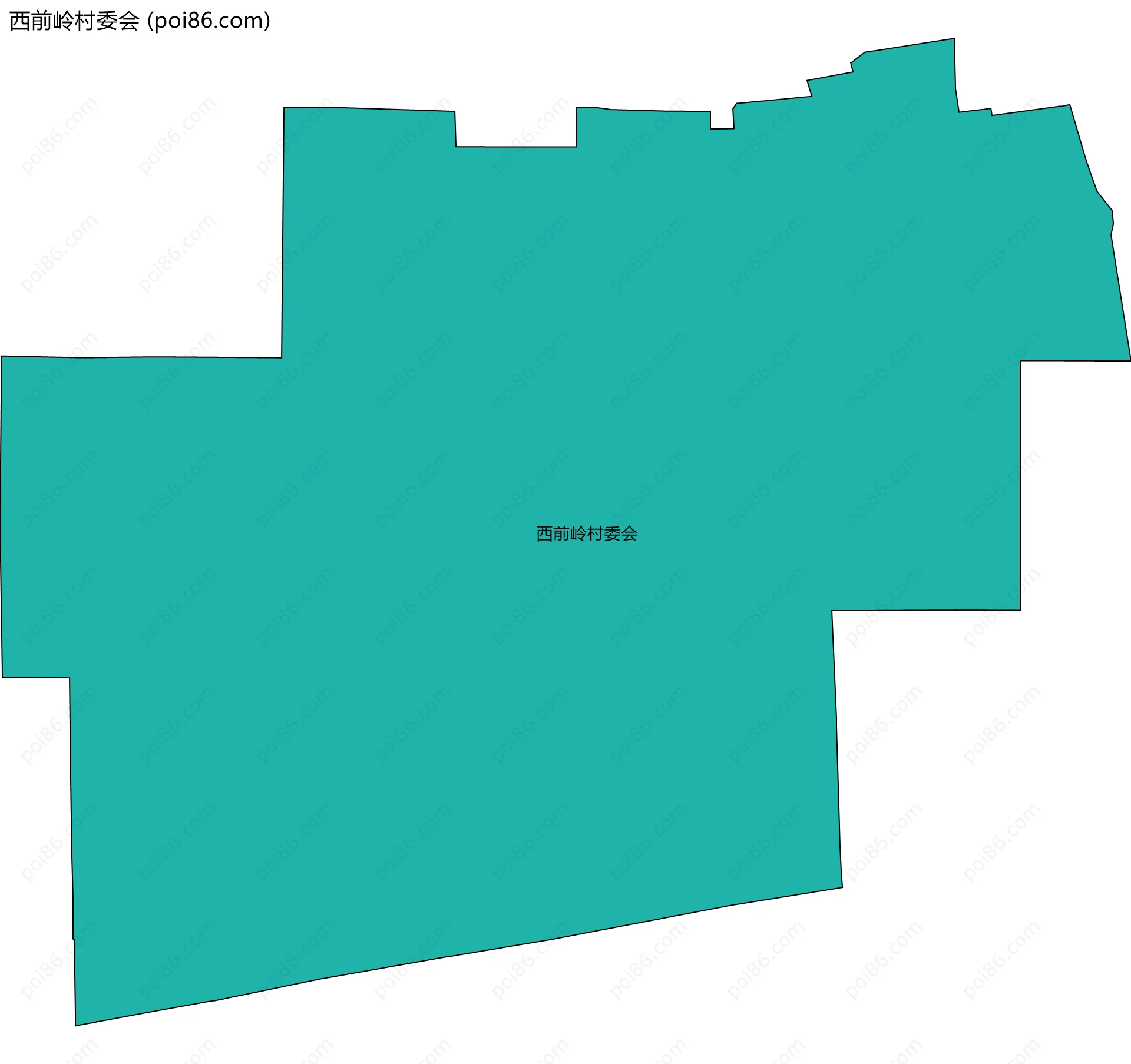 西前岭村委会边界地图