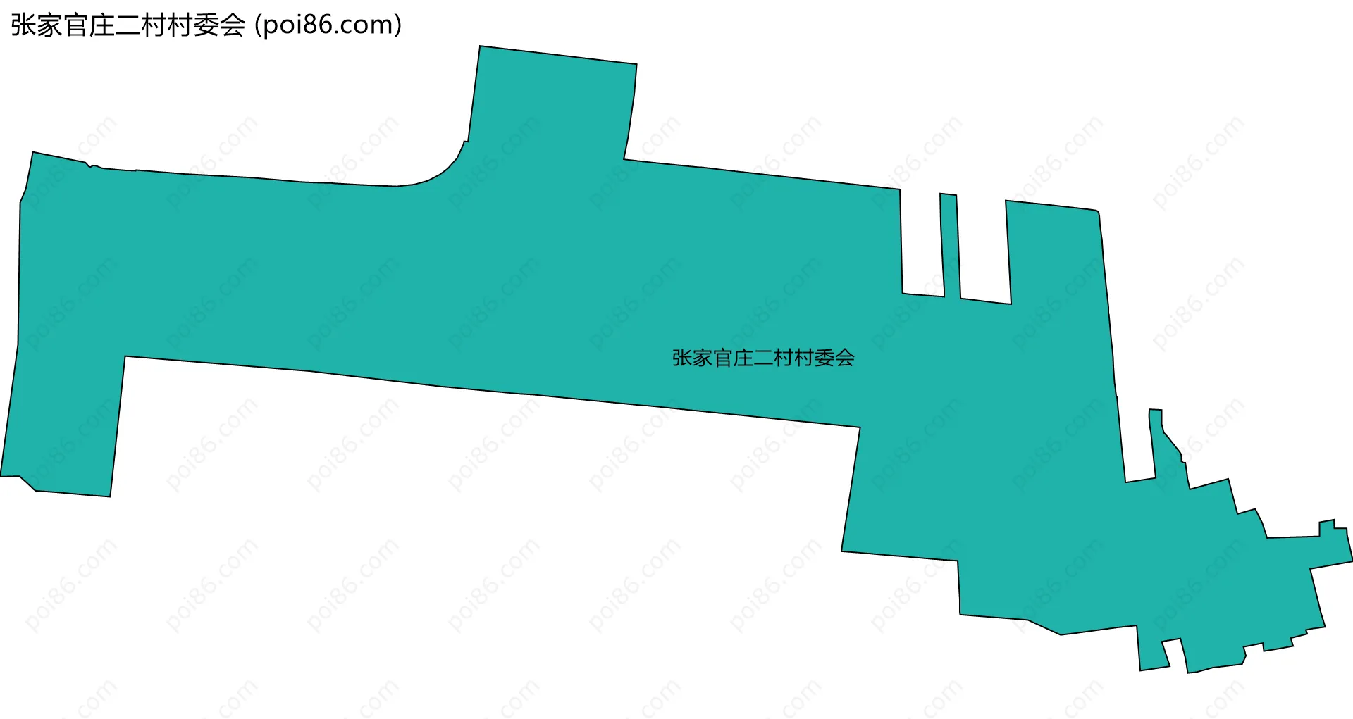 张家官庄二村村委会边界地图