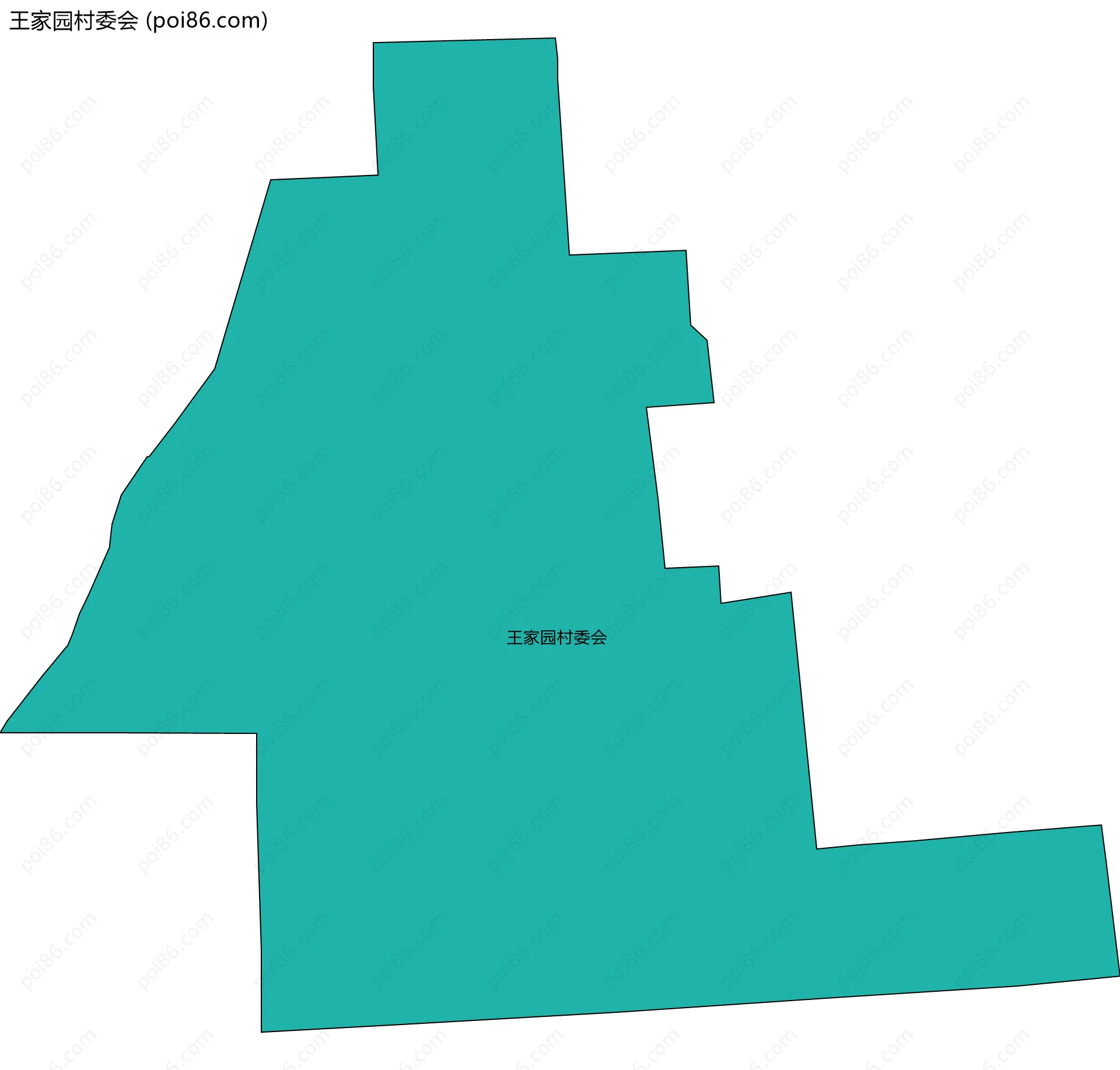 王家园村委会边界地图