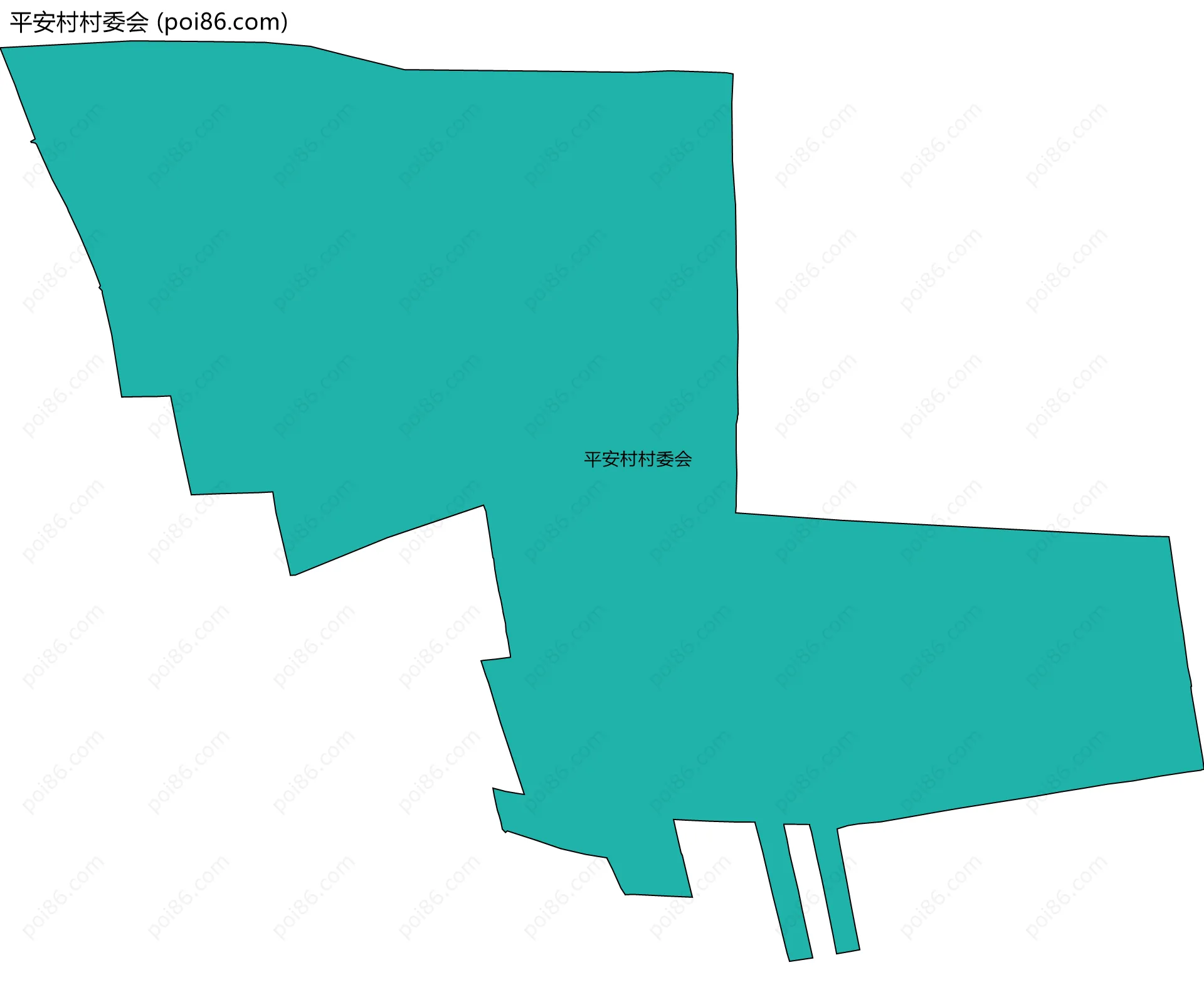 平安村村委会边界地图