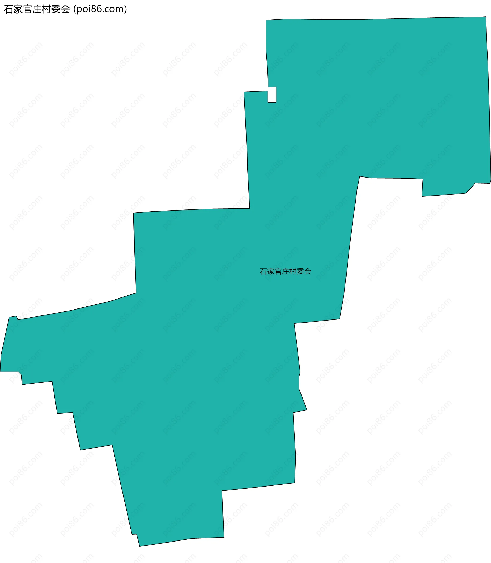石家官庄村委会边界地图