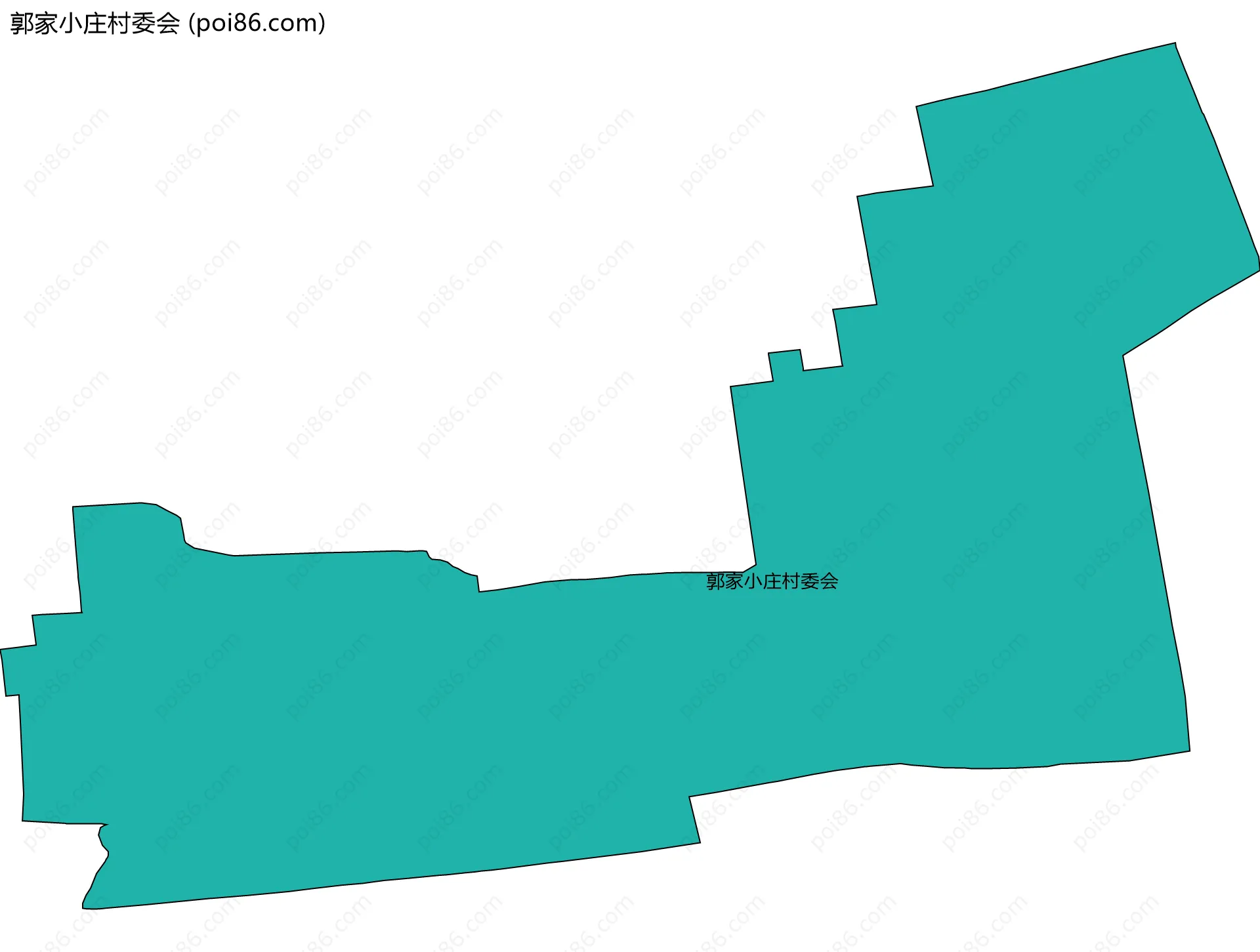 郭家小庄村委会边界地图