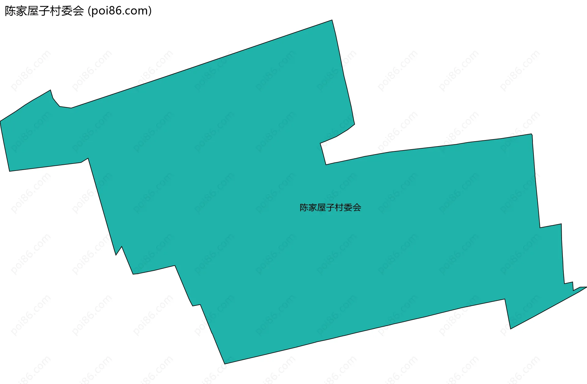 陈家屋子村委会边界地图