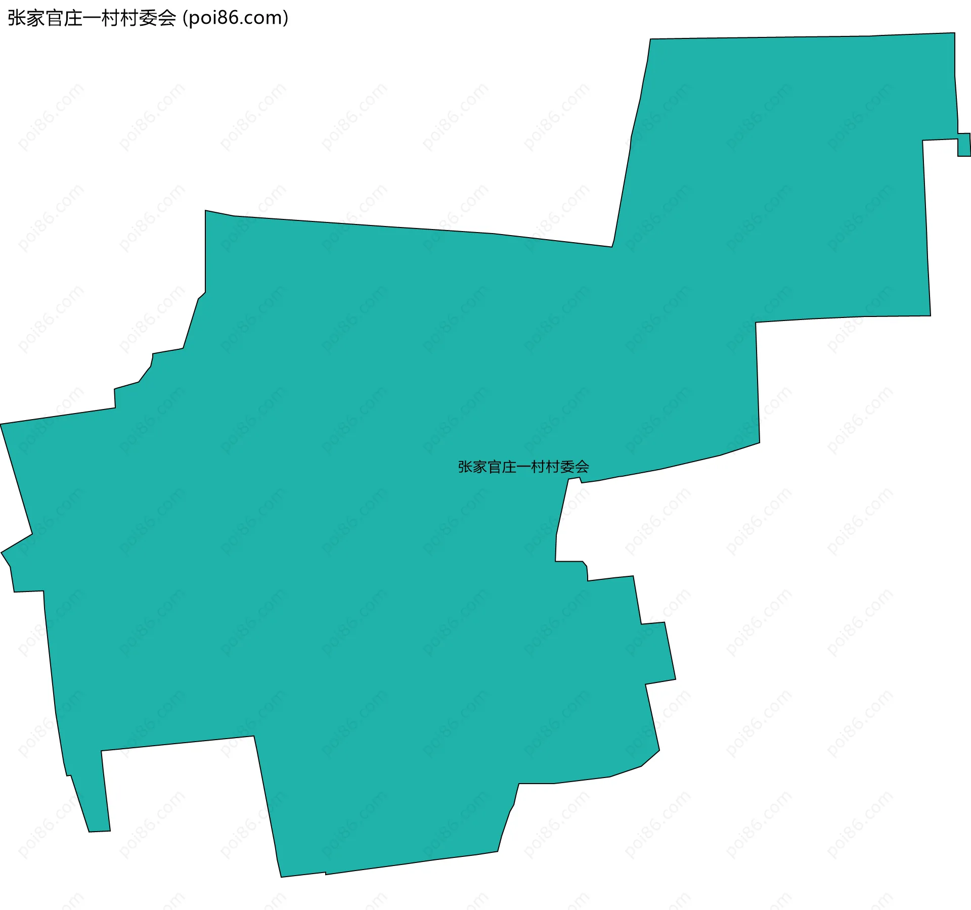 张家官庄一村村委会边界地图