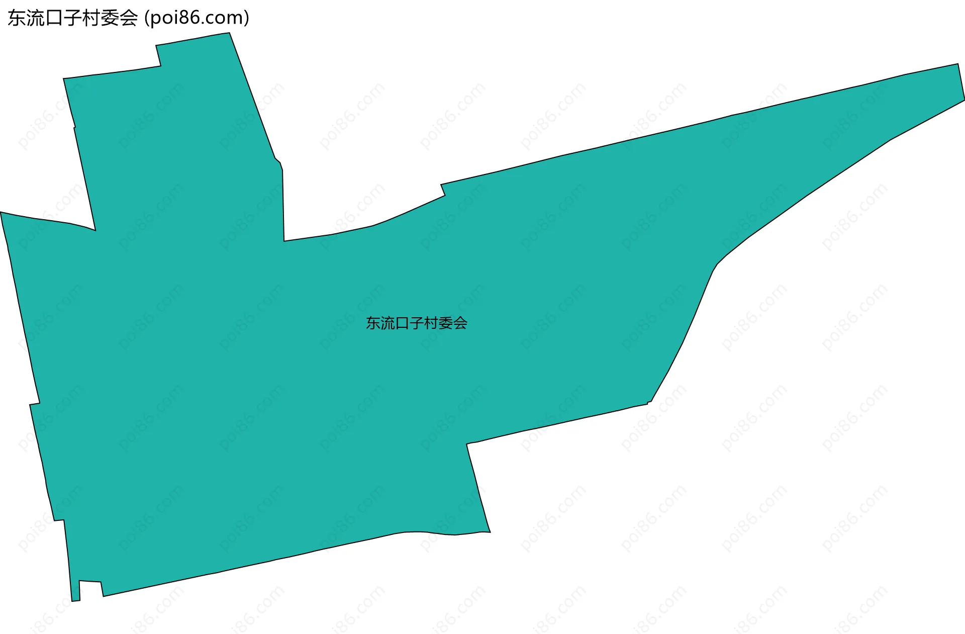 东流口子村委会边界地图