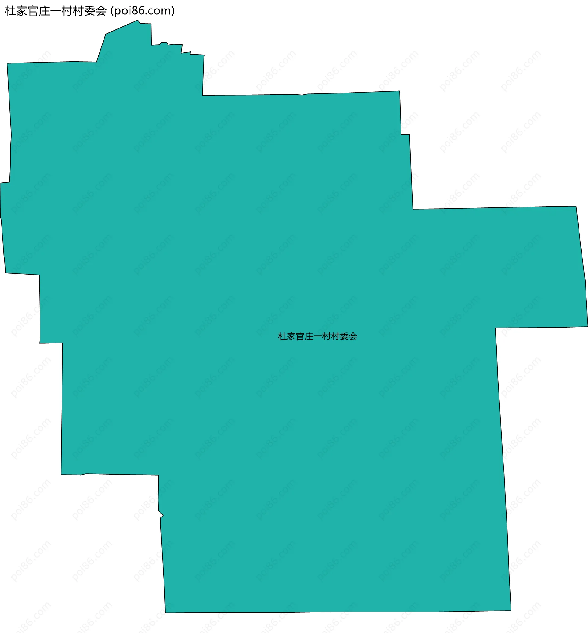 杜家官庄一村村委会边界地图