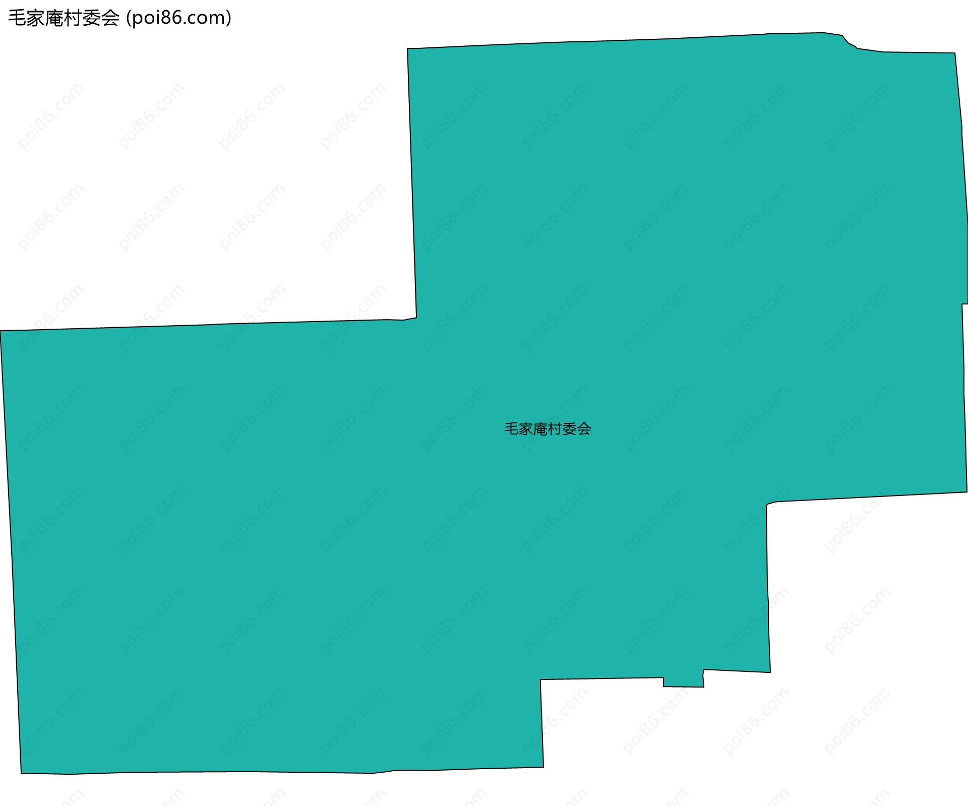 毛家庵村委会边界地图
