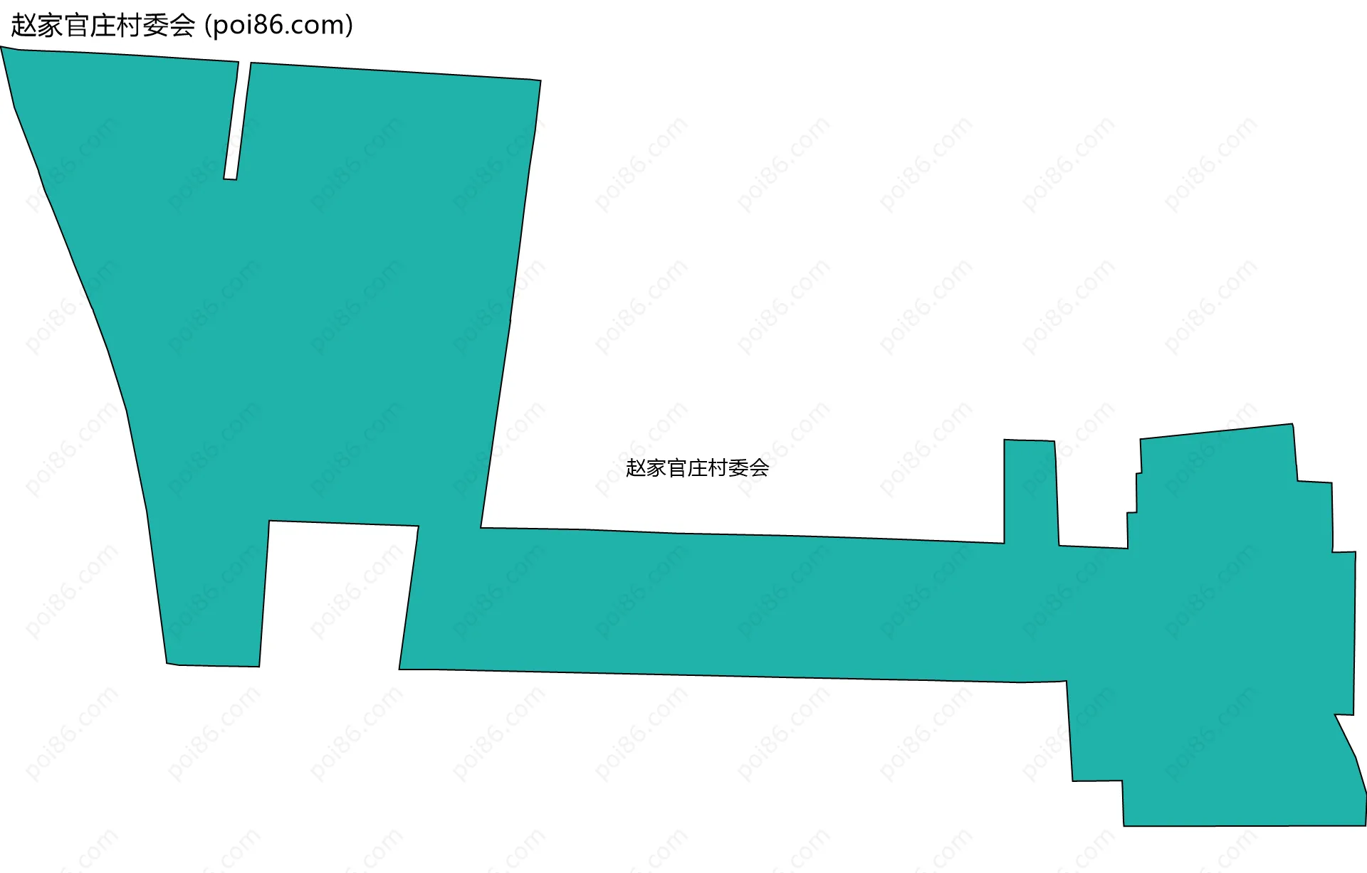 赵家官庄村委会边界地图