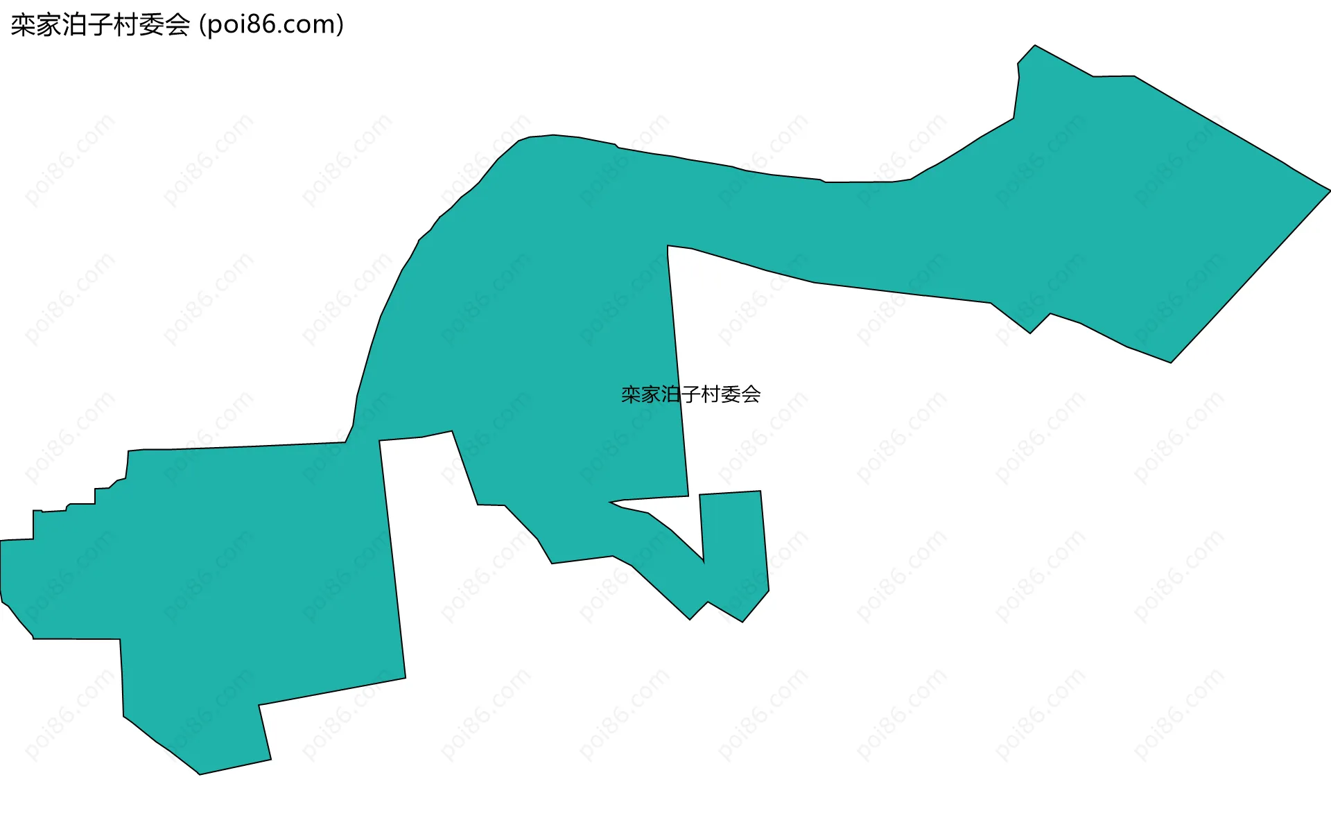 栾家泊子村委会边界地图