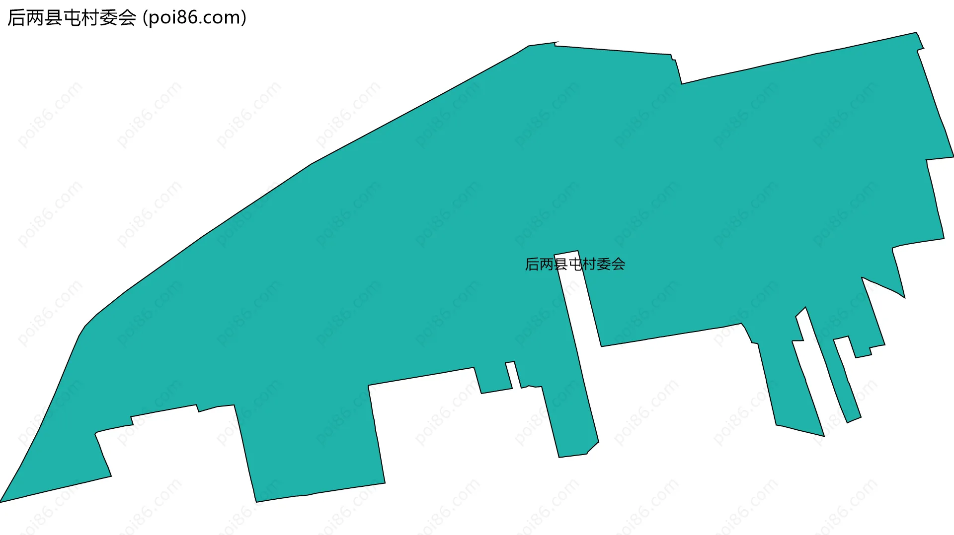 后两县屯村委会边界地图