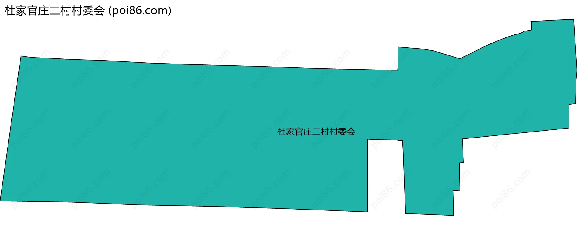 杜家官庄二村村委会边界地图