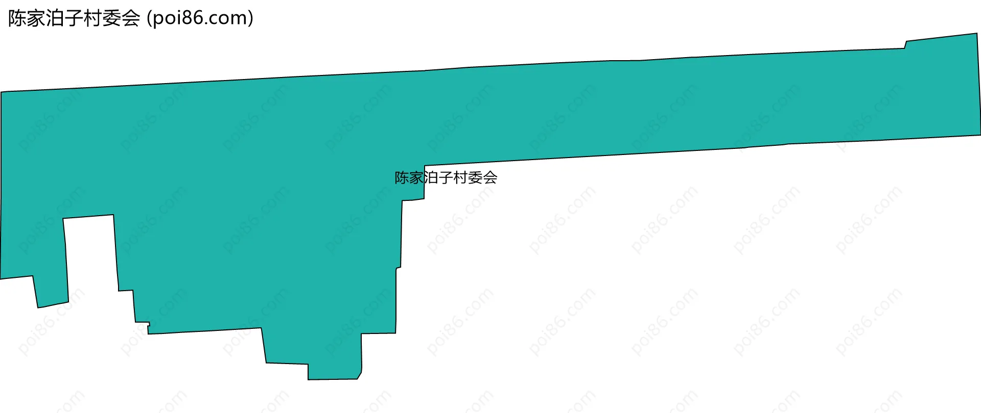 陈家泊子村委会边界地图