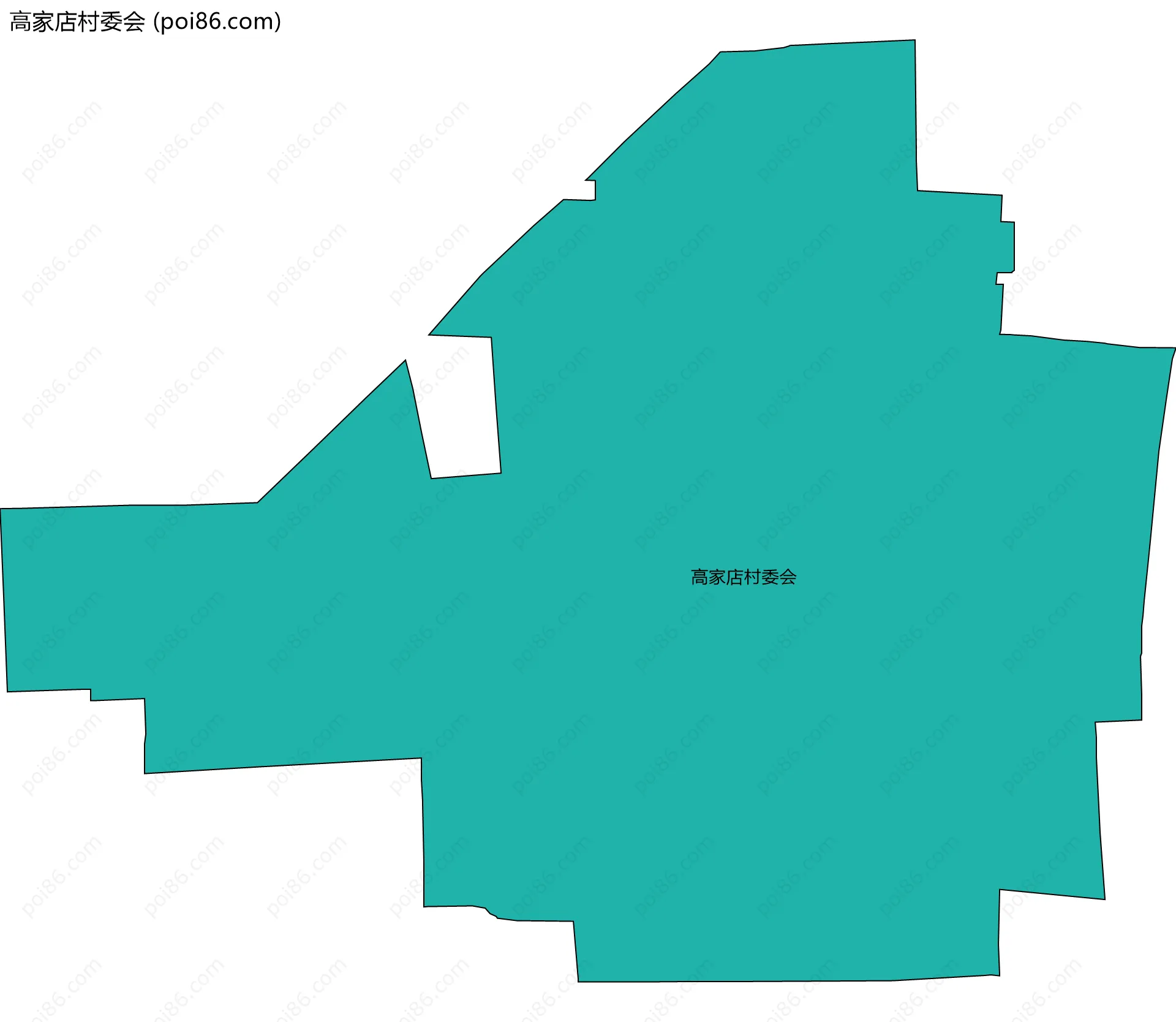 高家店村委会边界地图
