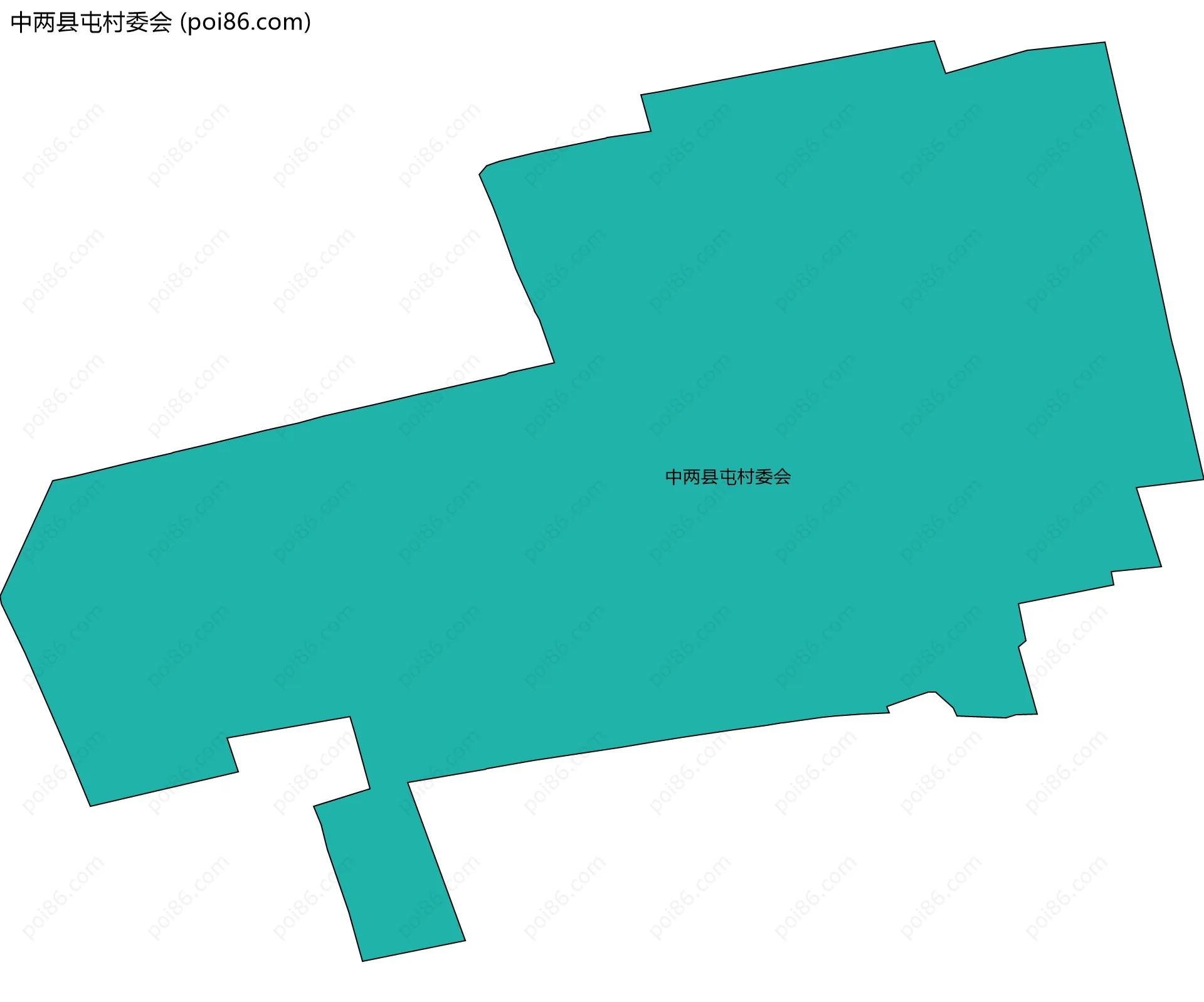 中两县屯村委会边界地图