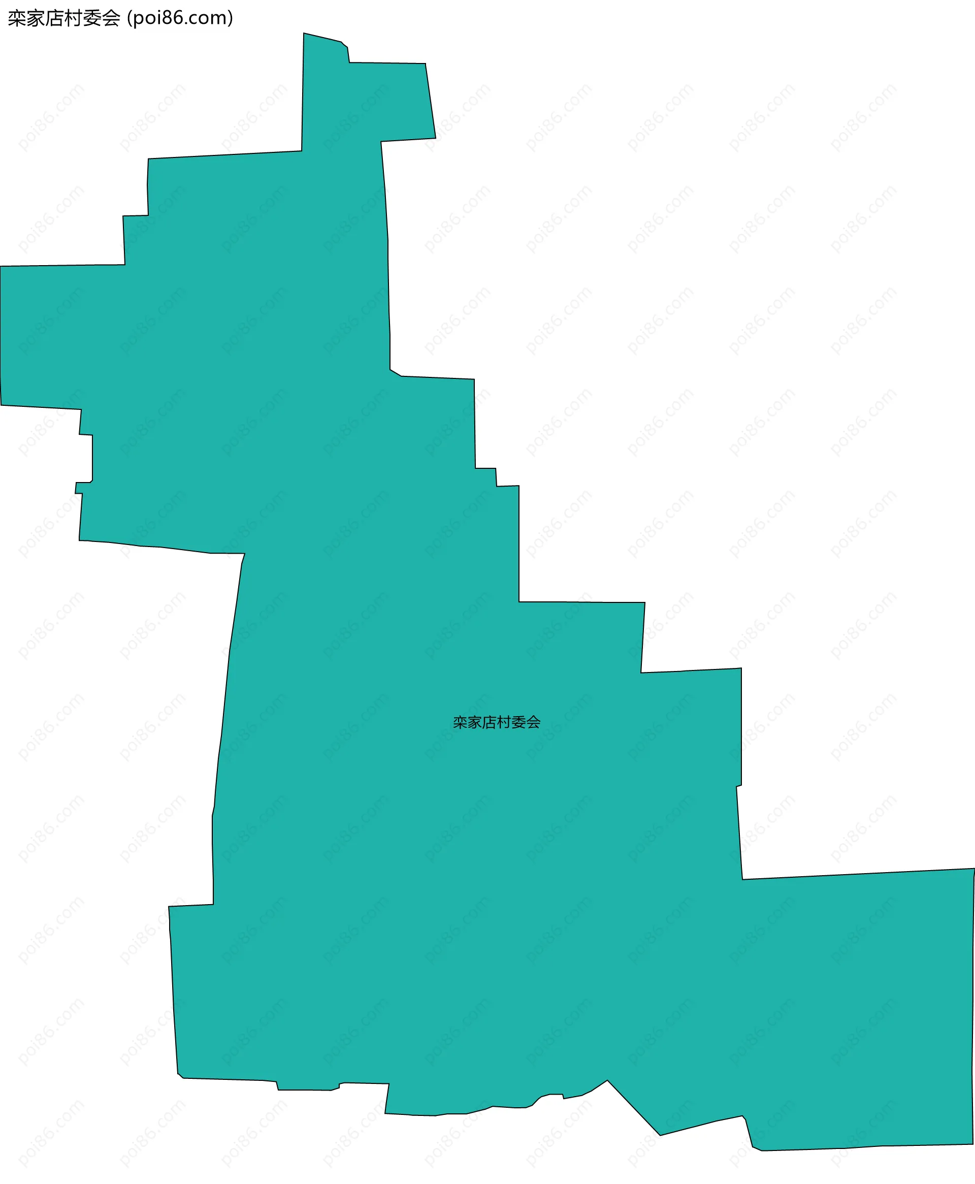 栾家店村委会边界地图