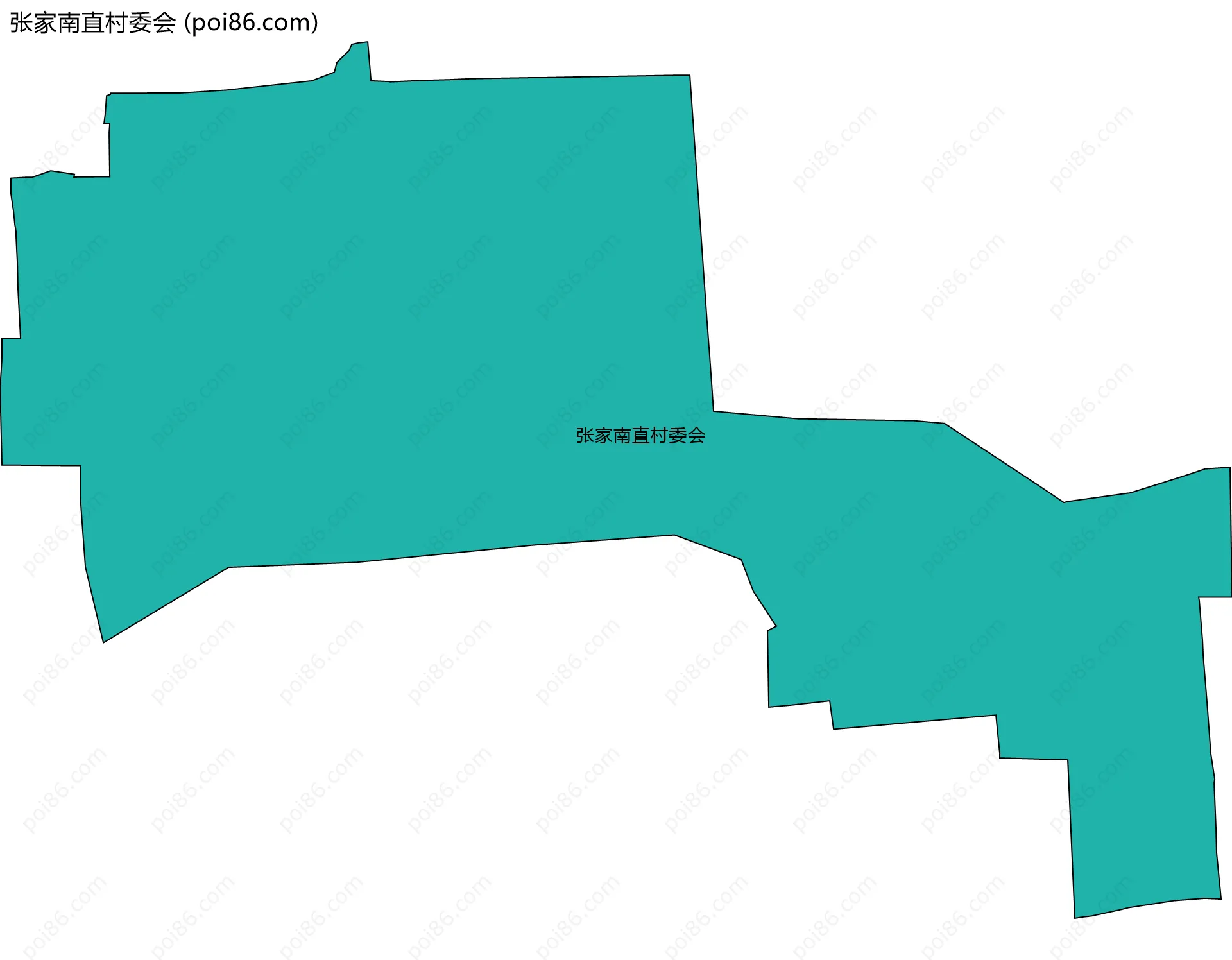 张家南直村委会边界地图