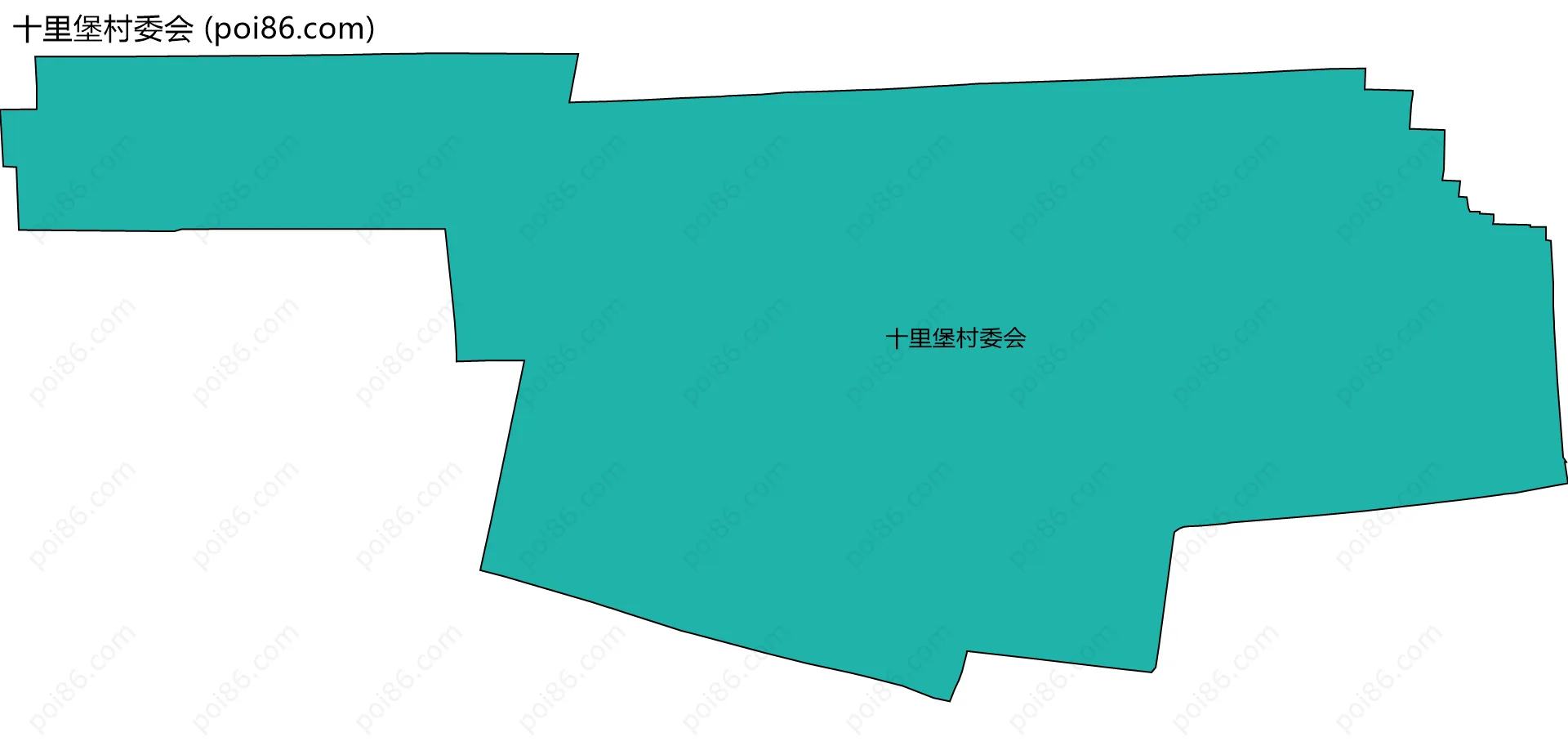 十里堡村委会边界地图