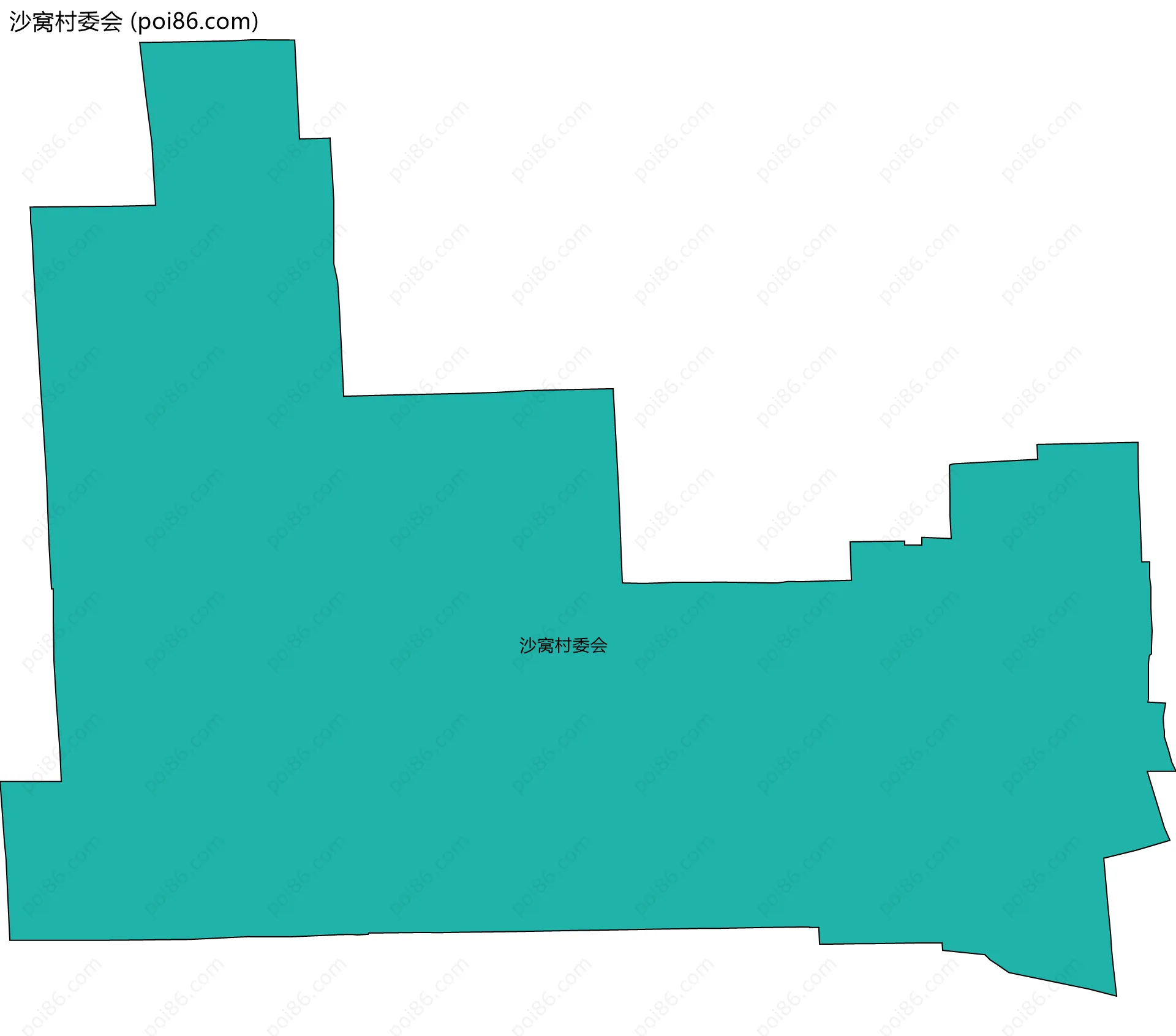 沙窝村委会边界地图