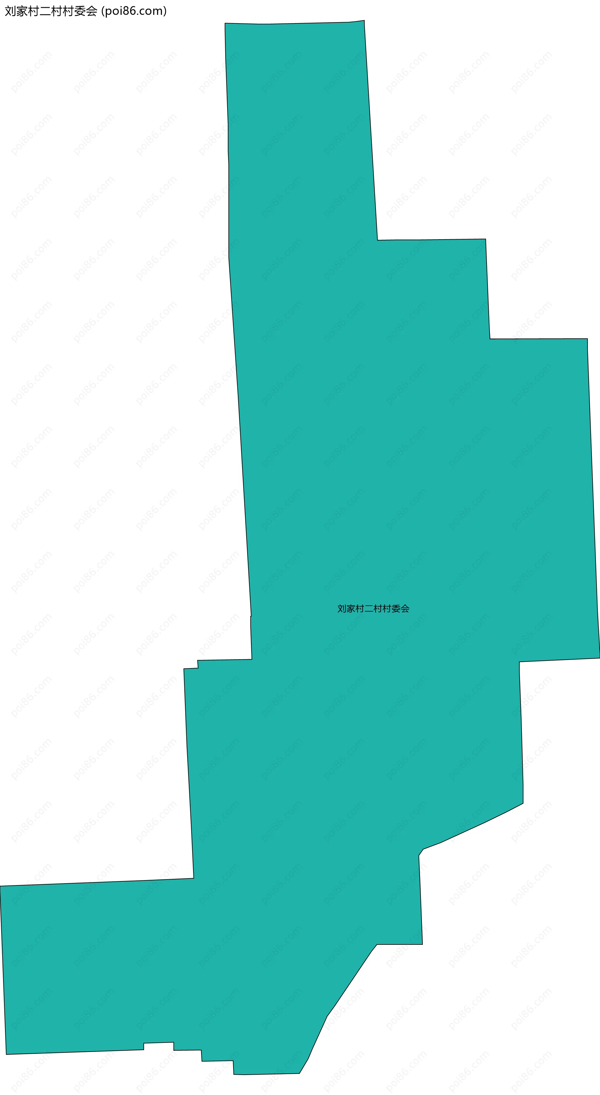 刘家村二村村委会边界地图