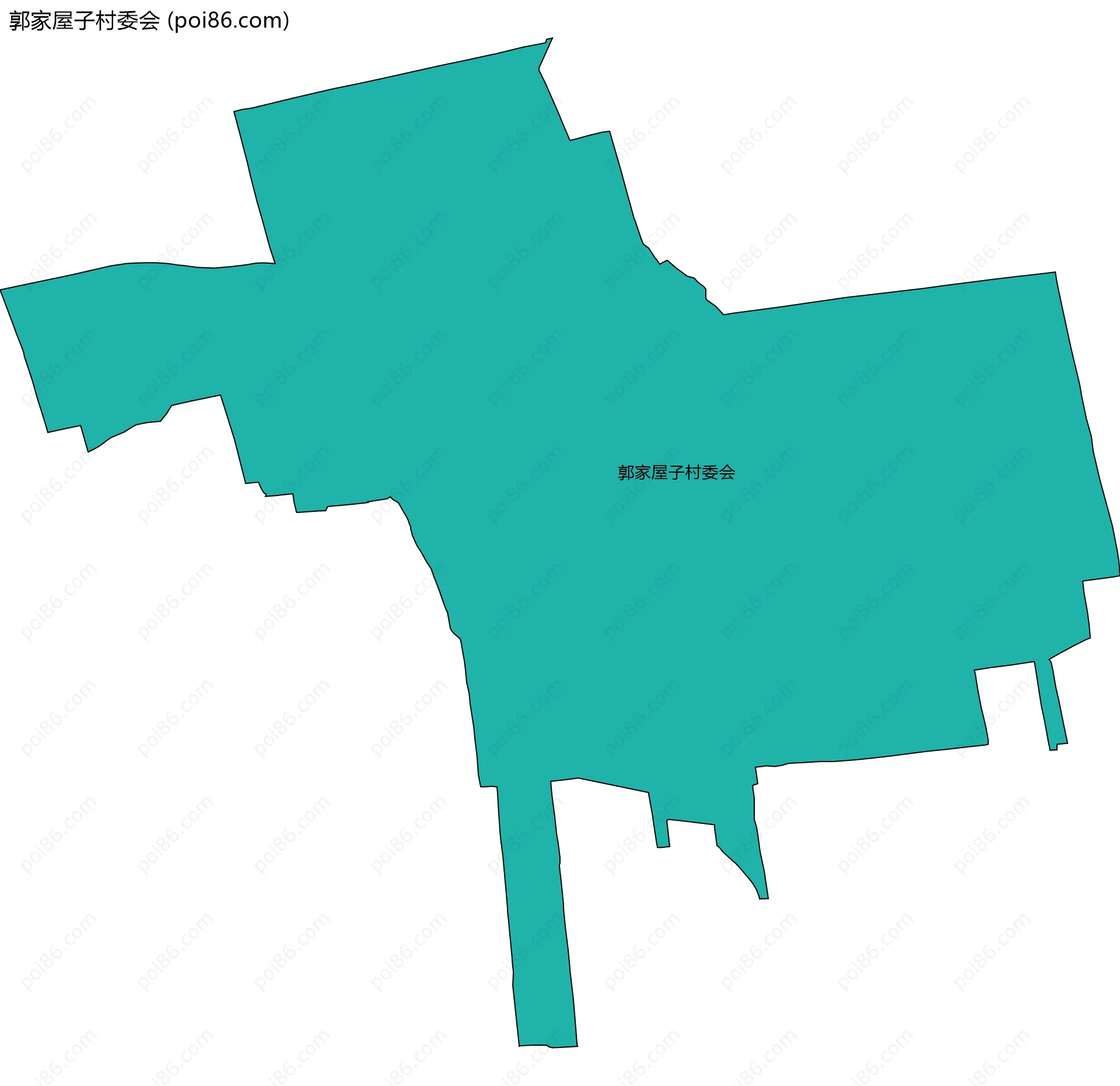 郭家屋子村委会边界地图