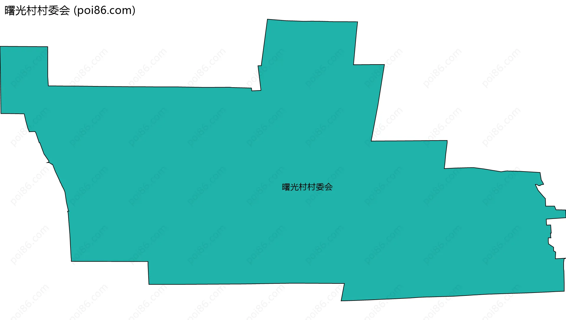 曙光村村委会边界地图