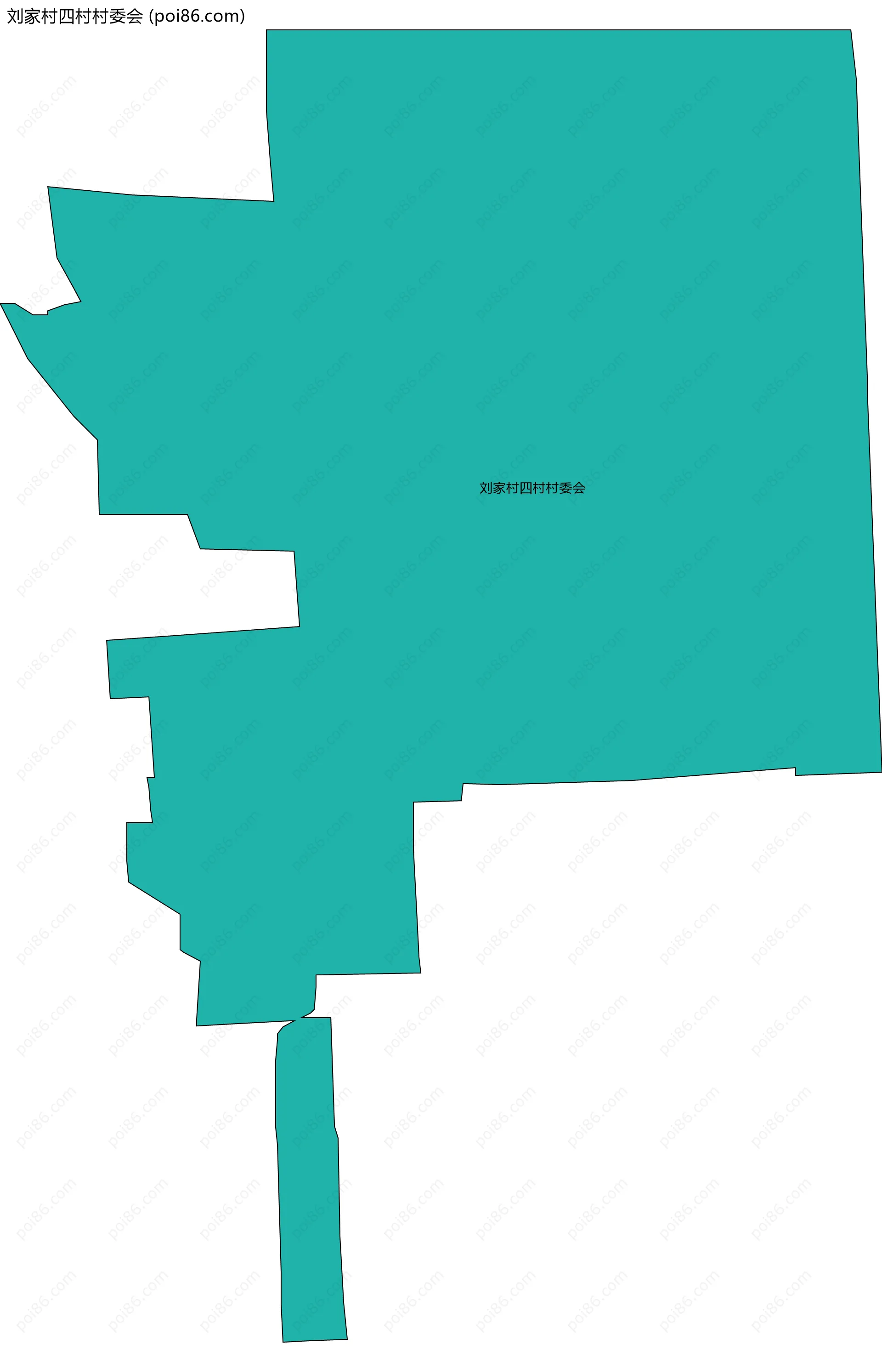 刘家村四村村委会边界地图