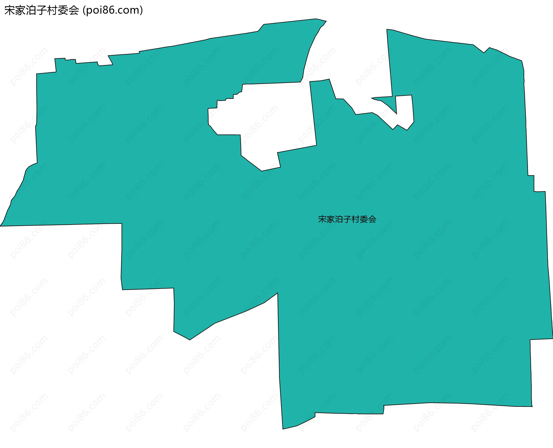 宋家泊子村委会边界地图