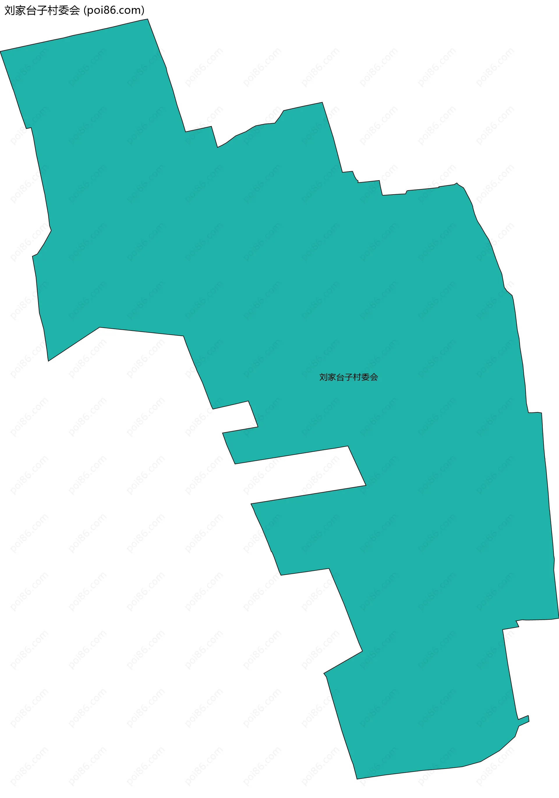 刘家台子村委会边界地图