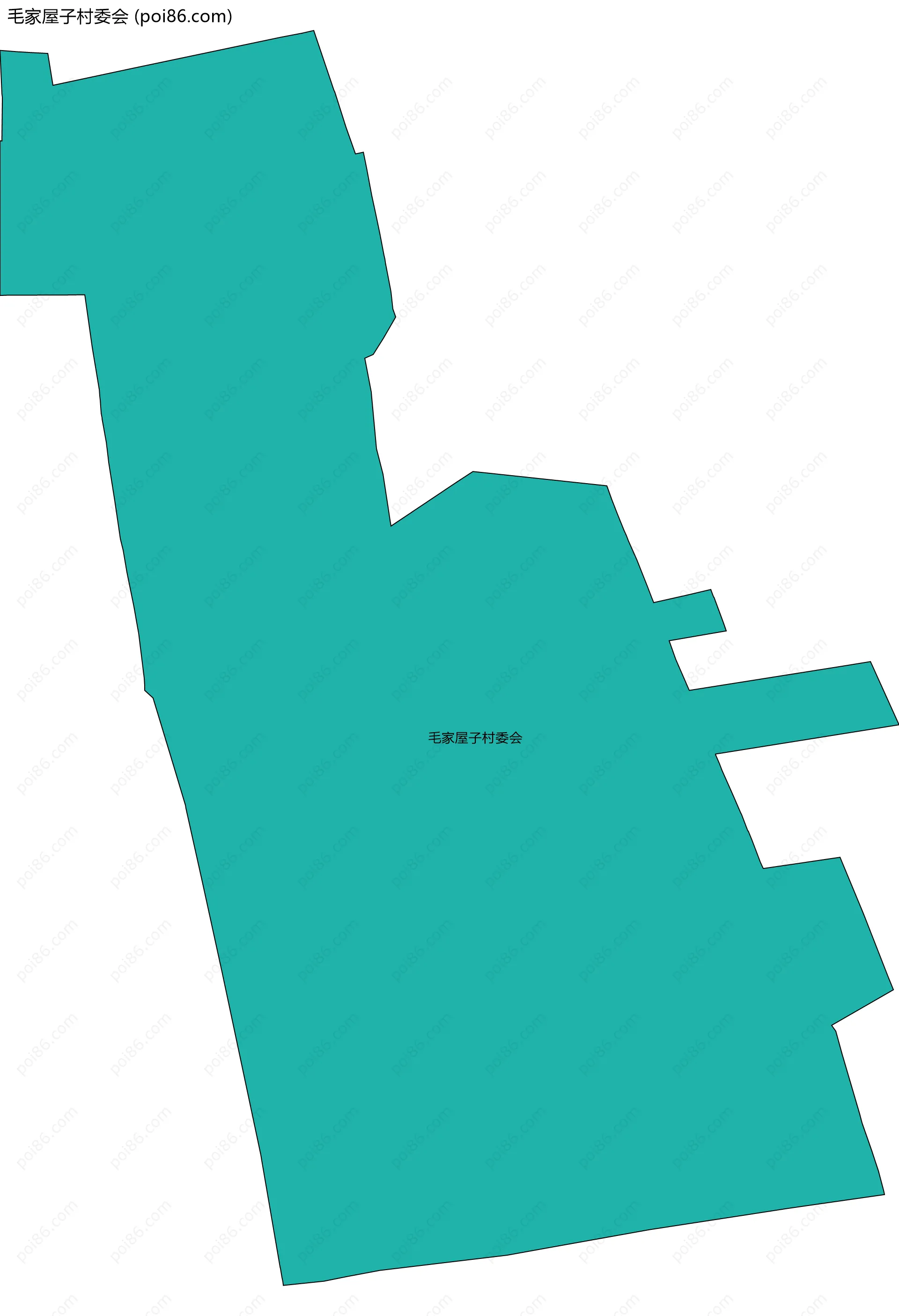 毛家屋子村委会边界地图