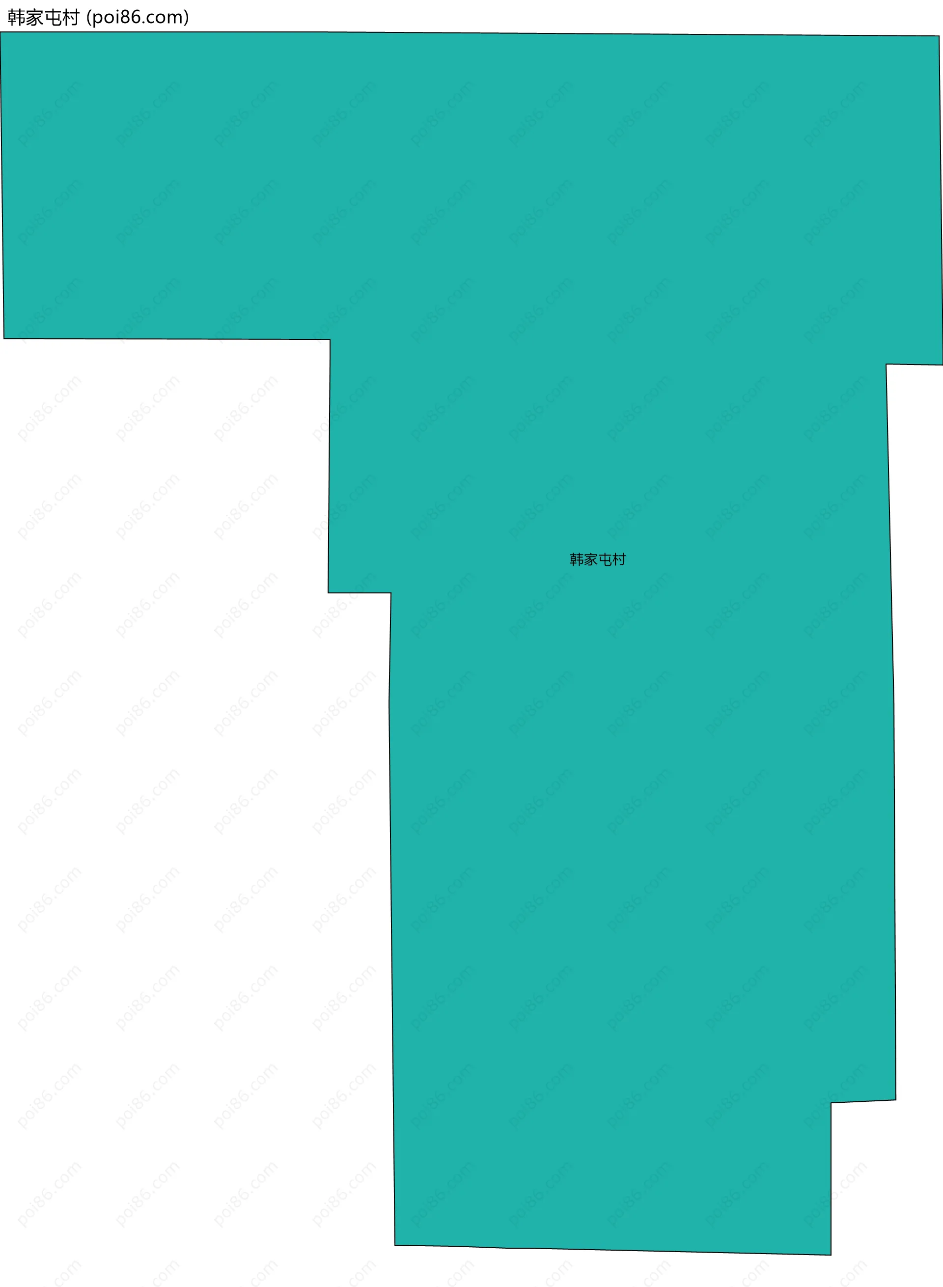 韩家屯村边界地图