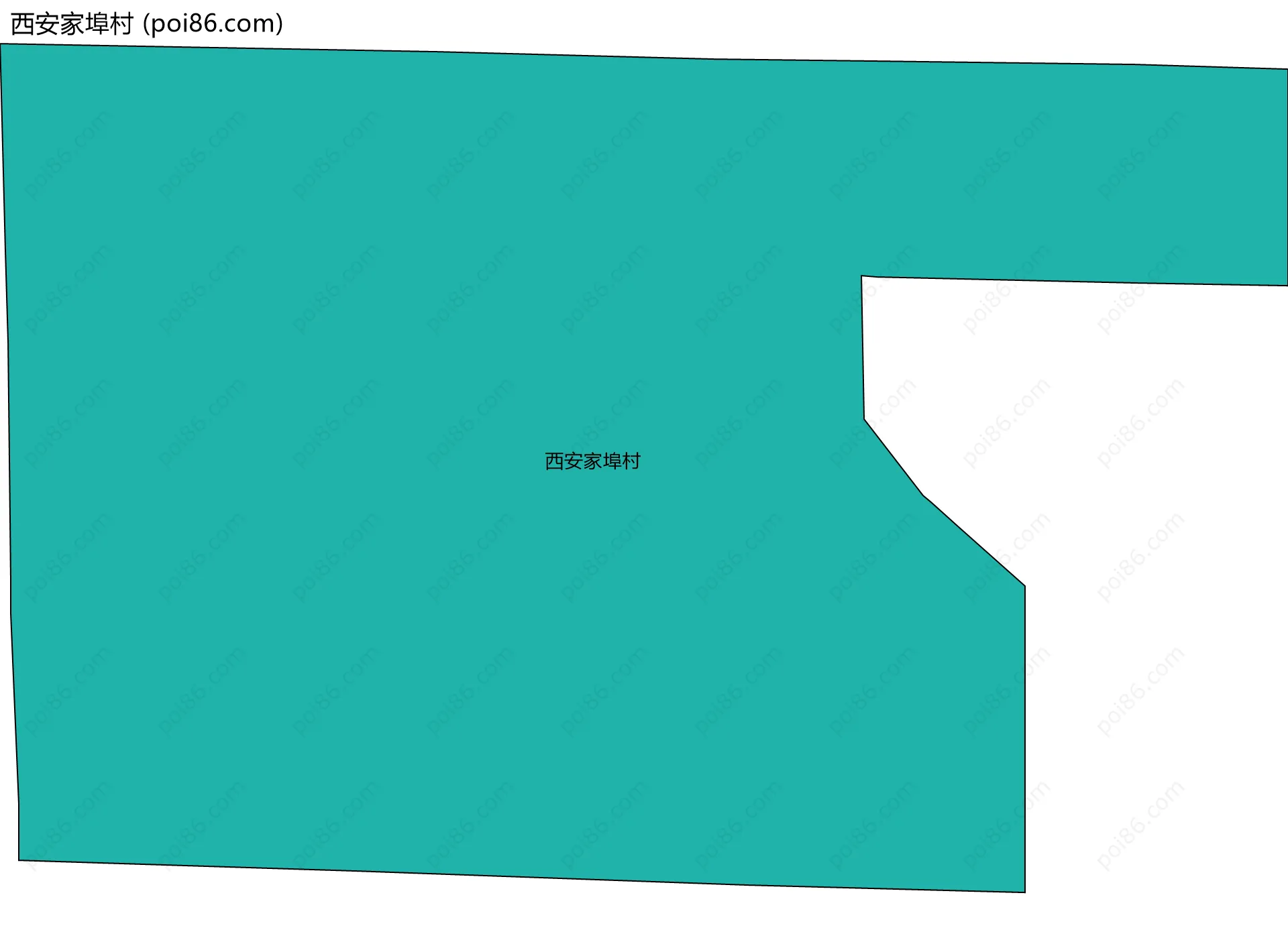 西安家埠村边界地图