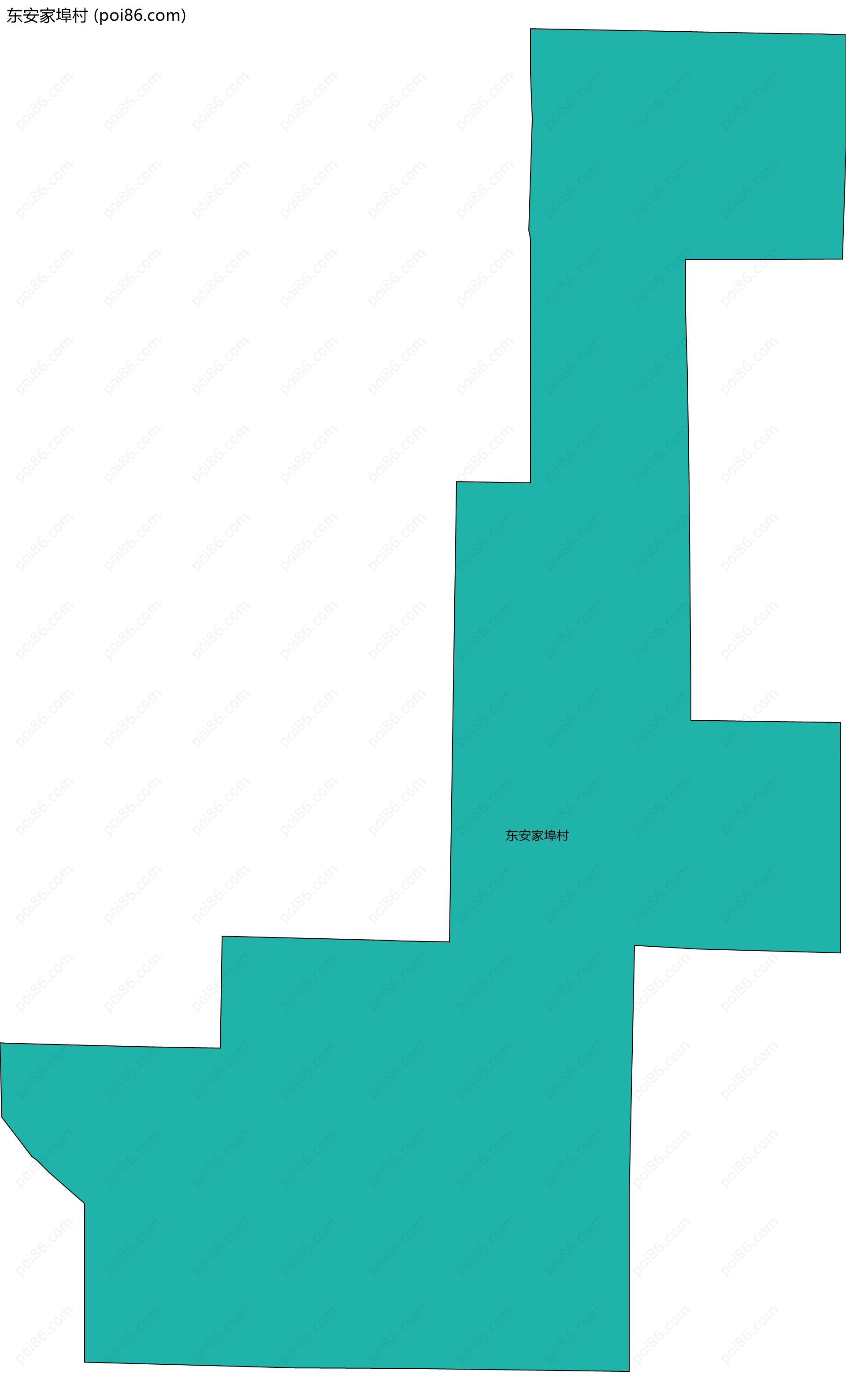 东安家埠村边界地图