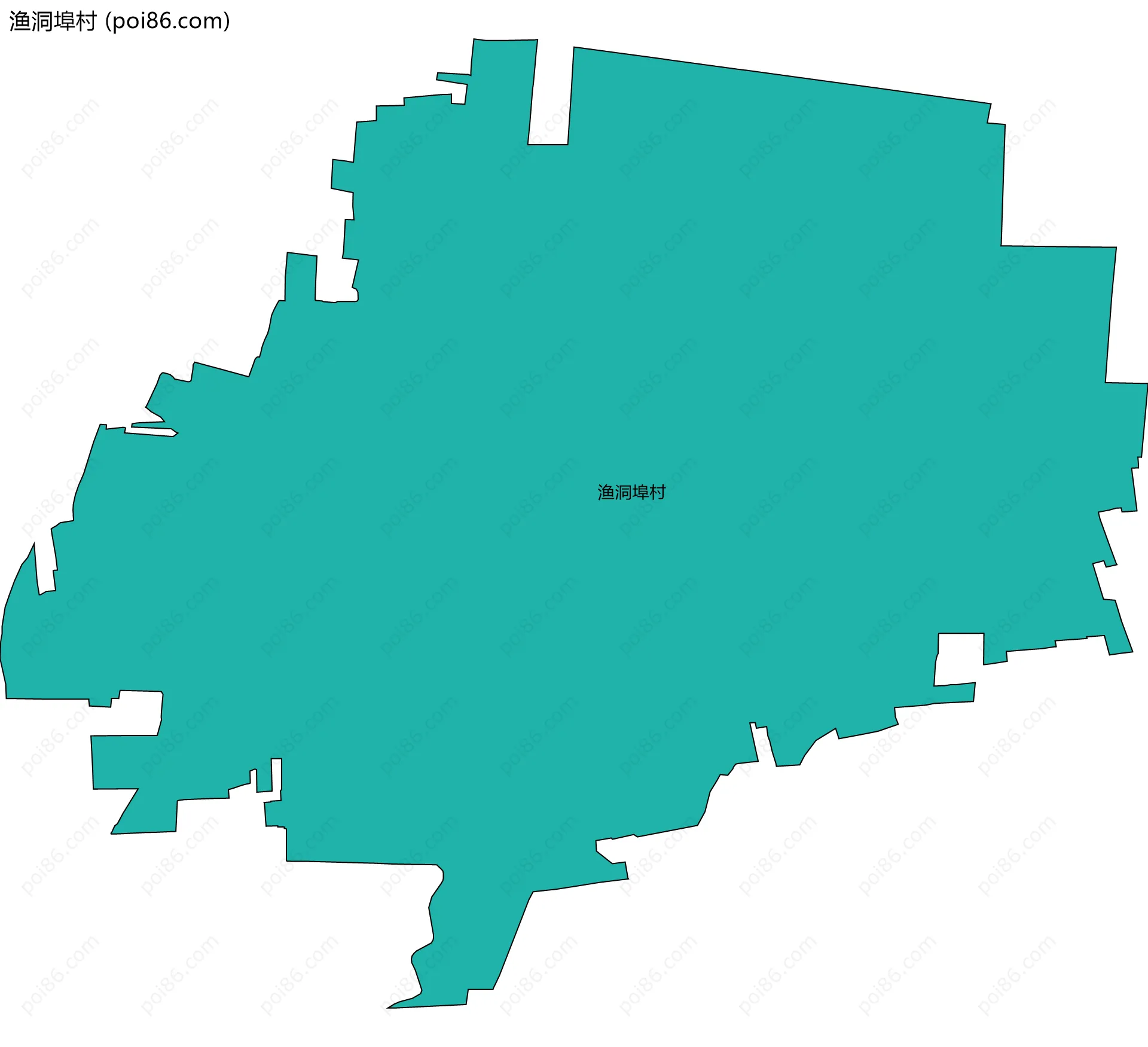 渔洞埠村边界地图