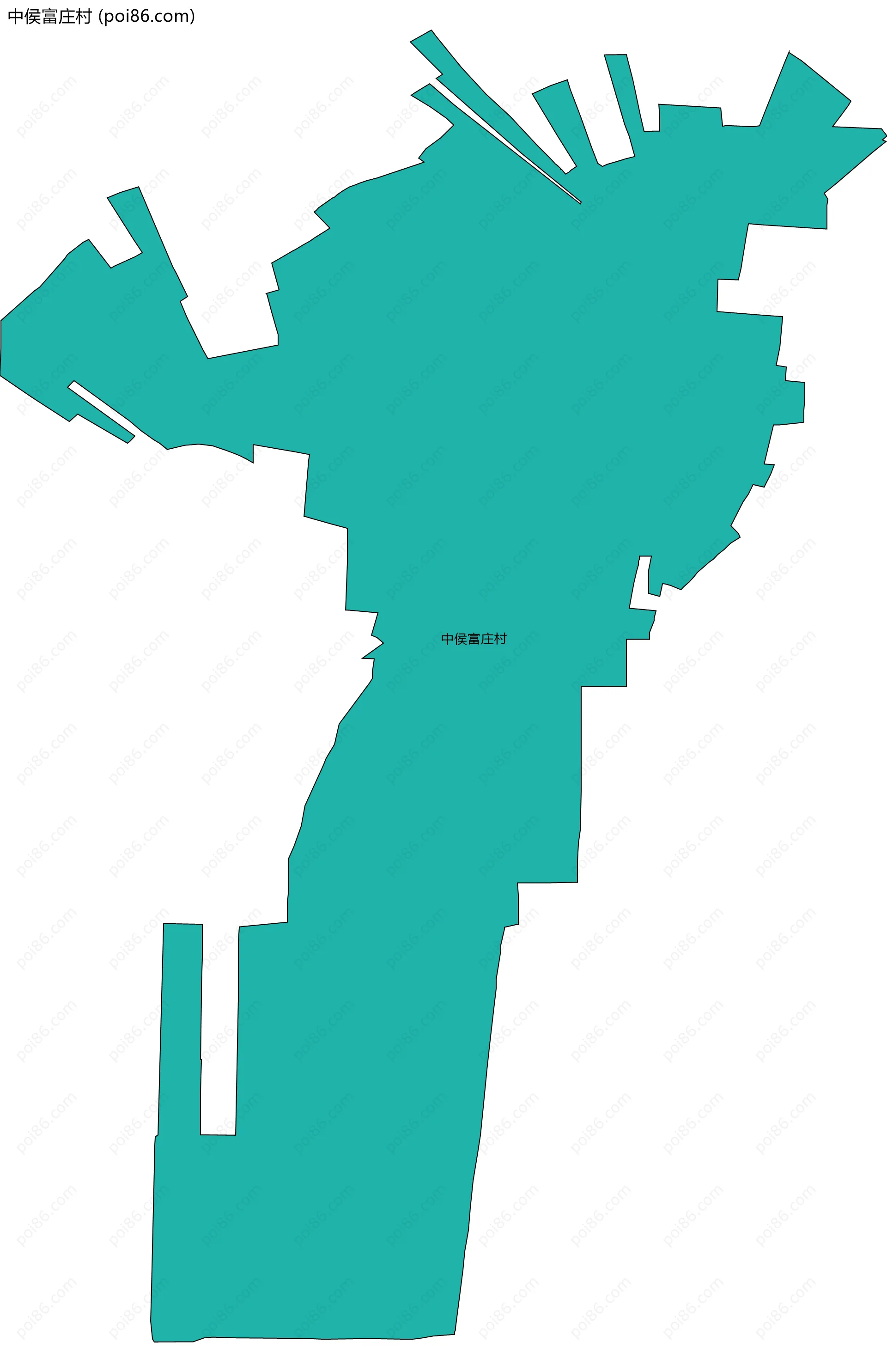 中侯富庄村边界地图