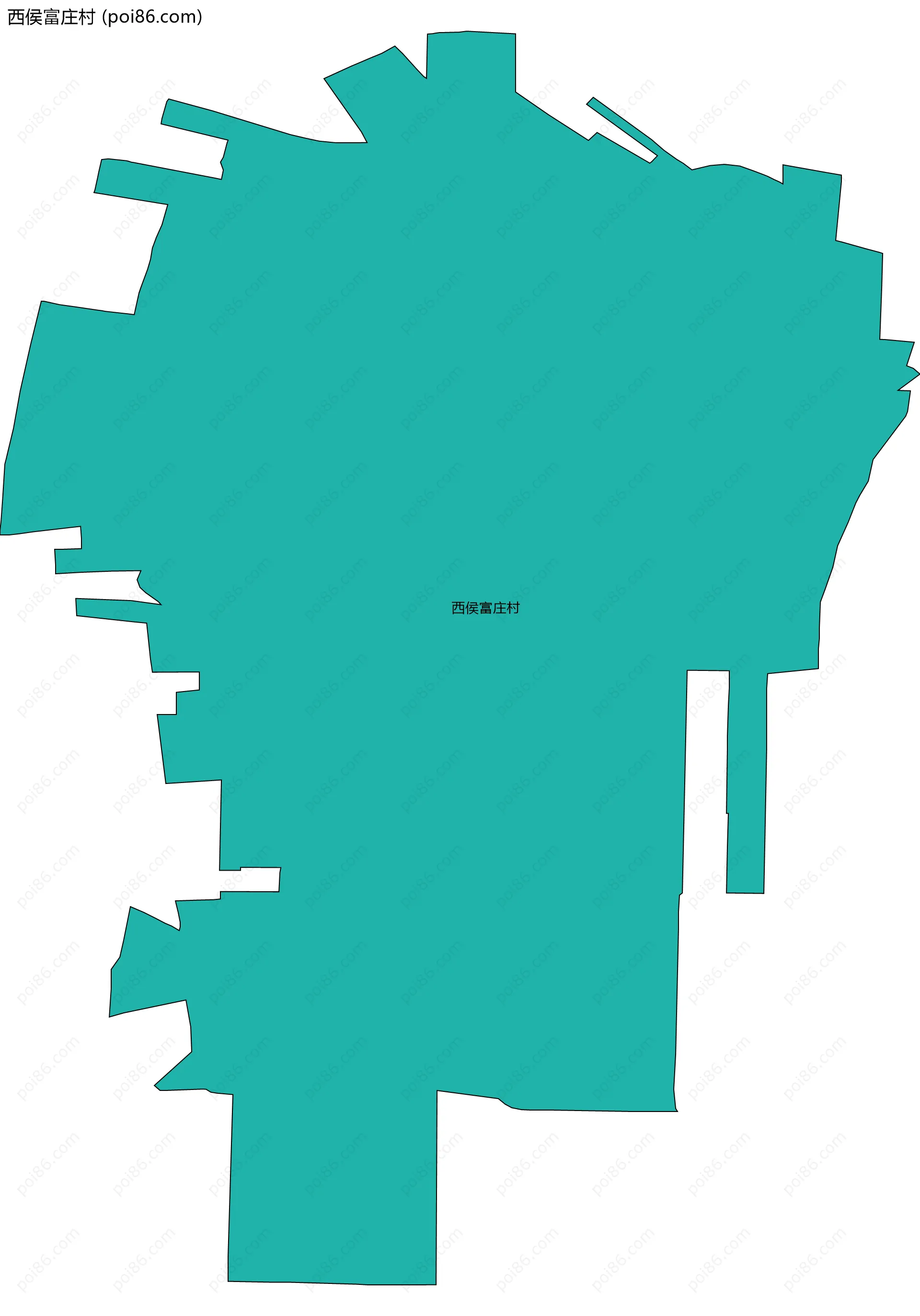西侯富庄村边界地图