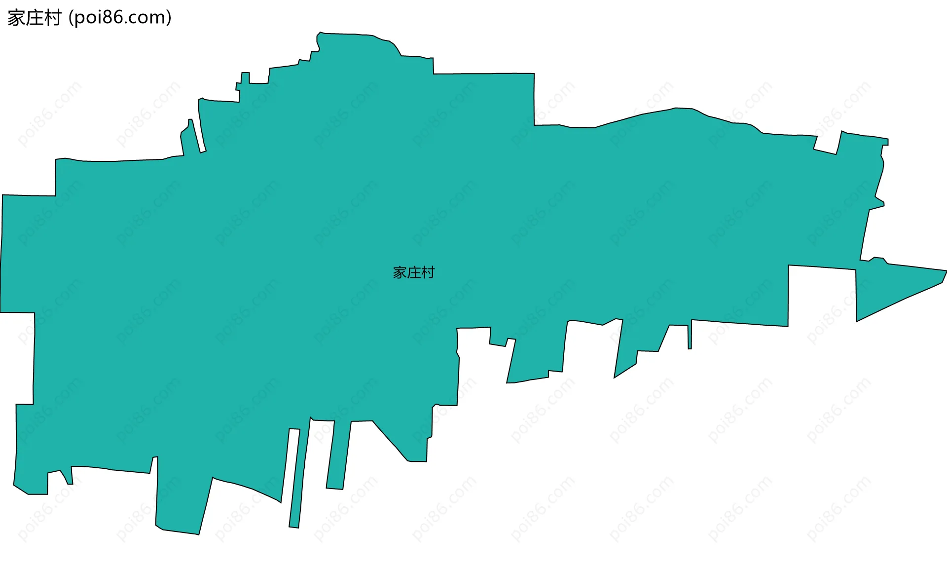 家庄村边界地图