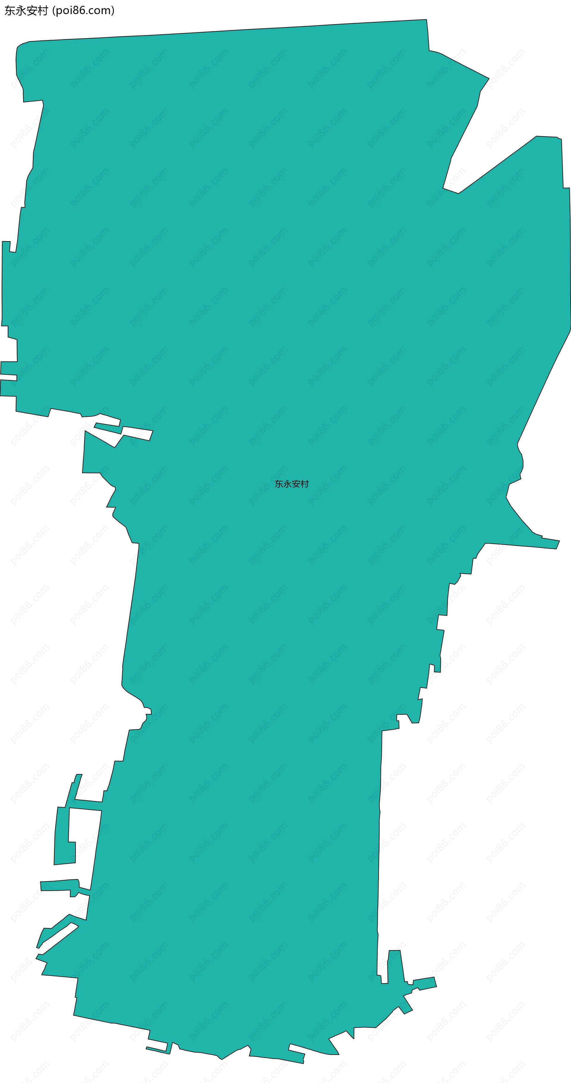 东永安村边界地图