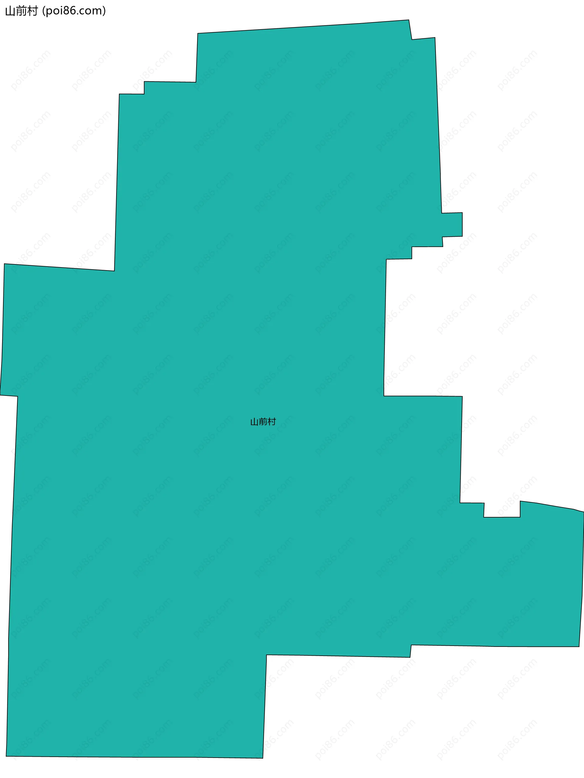 山前村边界地图